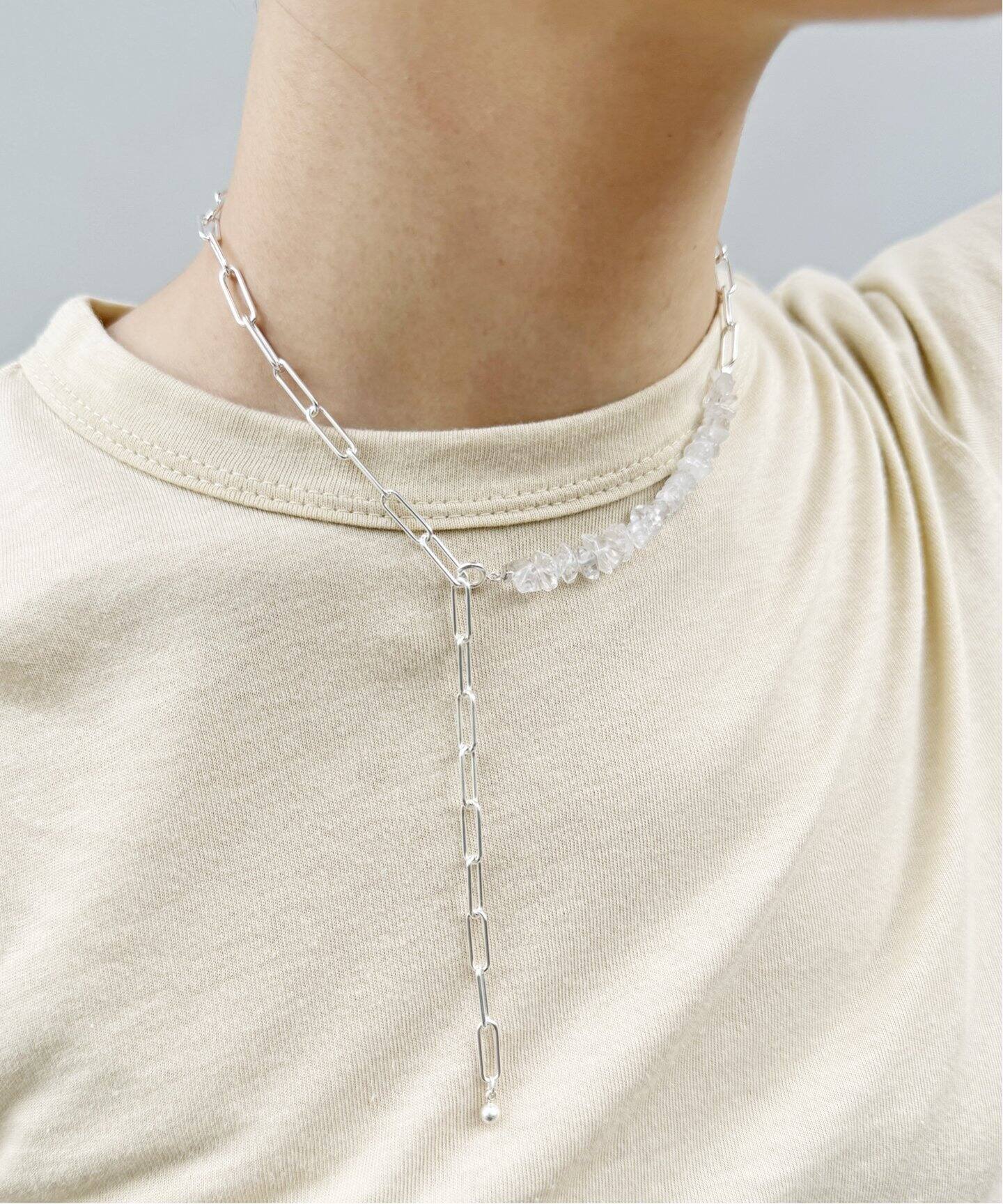 ワイドチェーンクリスタルネックレス（ネックレス）｜EDIT.FOR LULU  