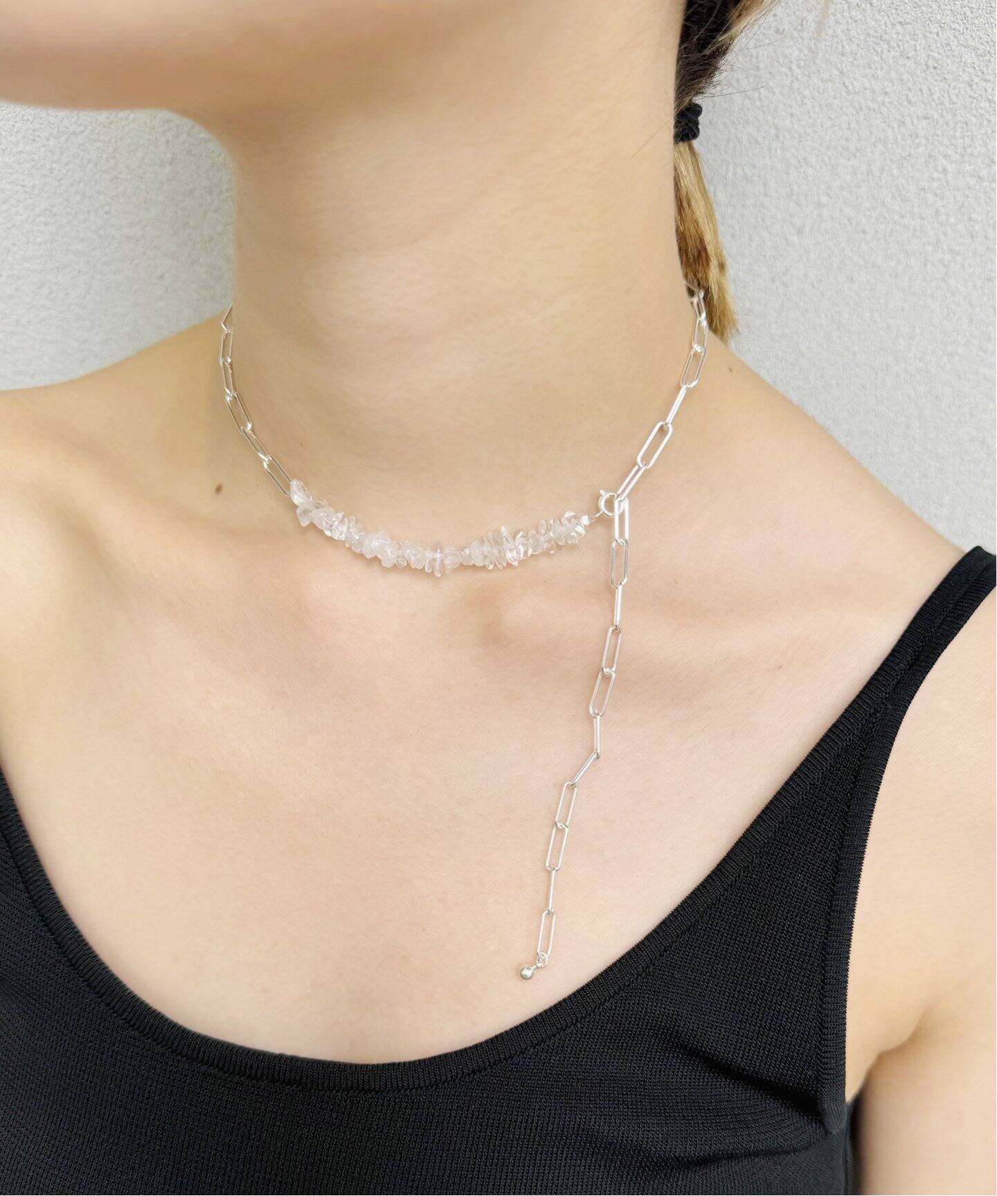 ワイドチェーンクリスタルネックレス（ネックレス）｜EDIT.FOR LULU  