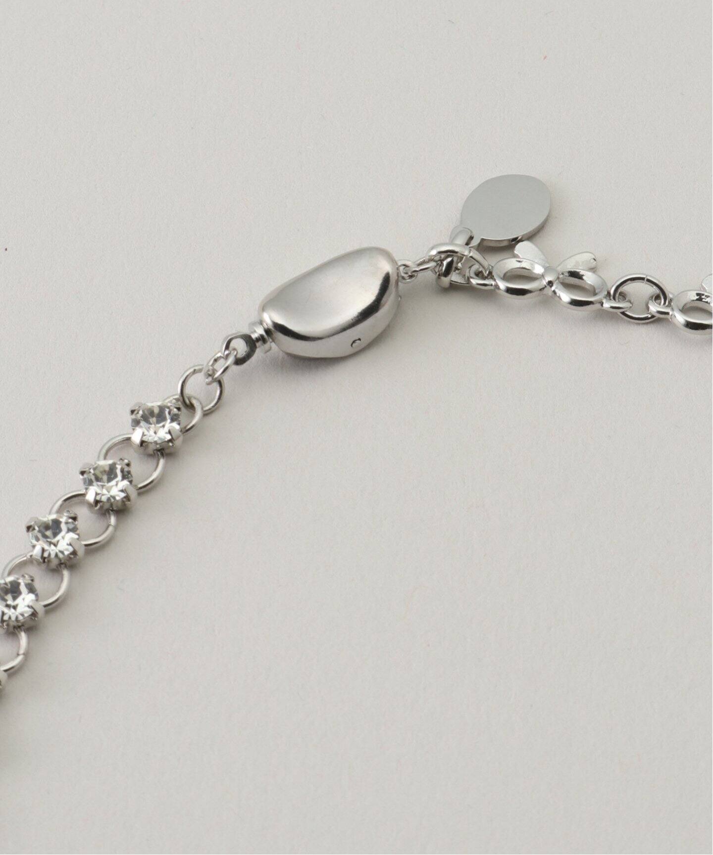 Foundry Mews/ファウンドリー ミューズ】Bow and bling-bling necklac 