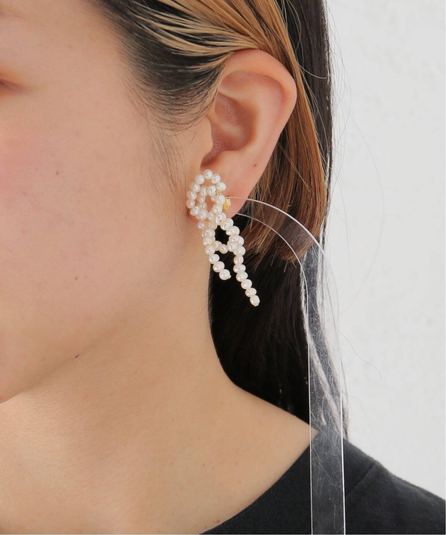 Completedworks/コンプリテッドワークス Pearl Loop Loop ER ピアス(両  