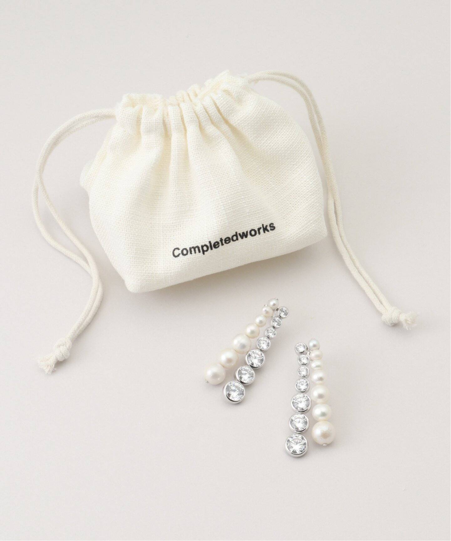 Completedworks/コンプリテッドワークス Pearl Cubic Zirconia ER P83 