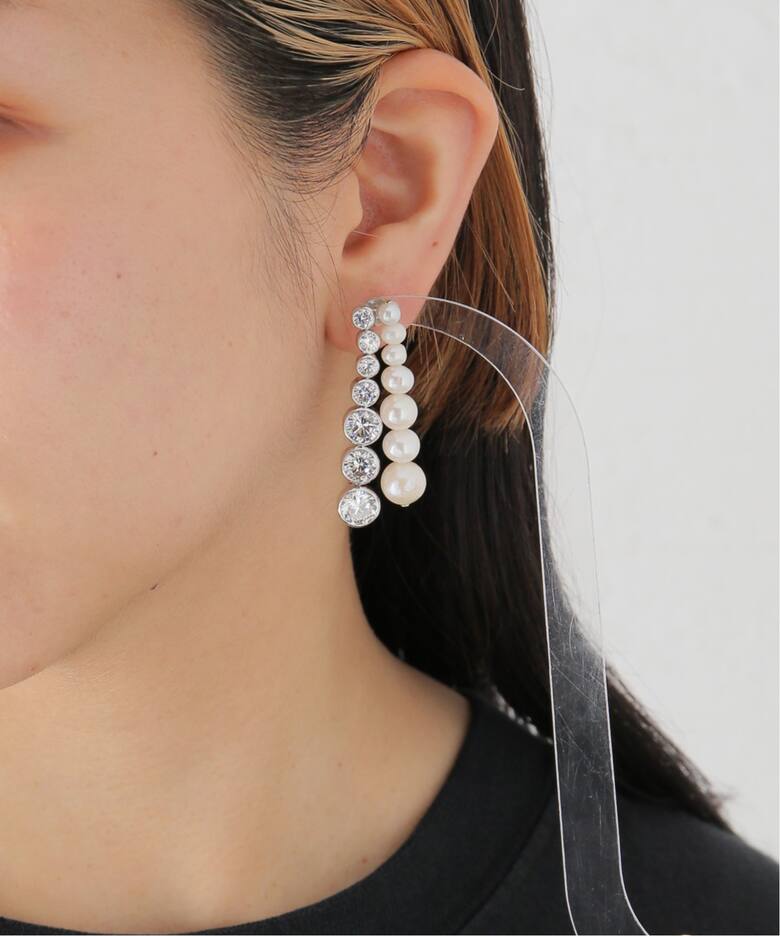 Completedworks/コンプリテッドワークス Pearl Cubic Zirconia ER P83 