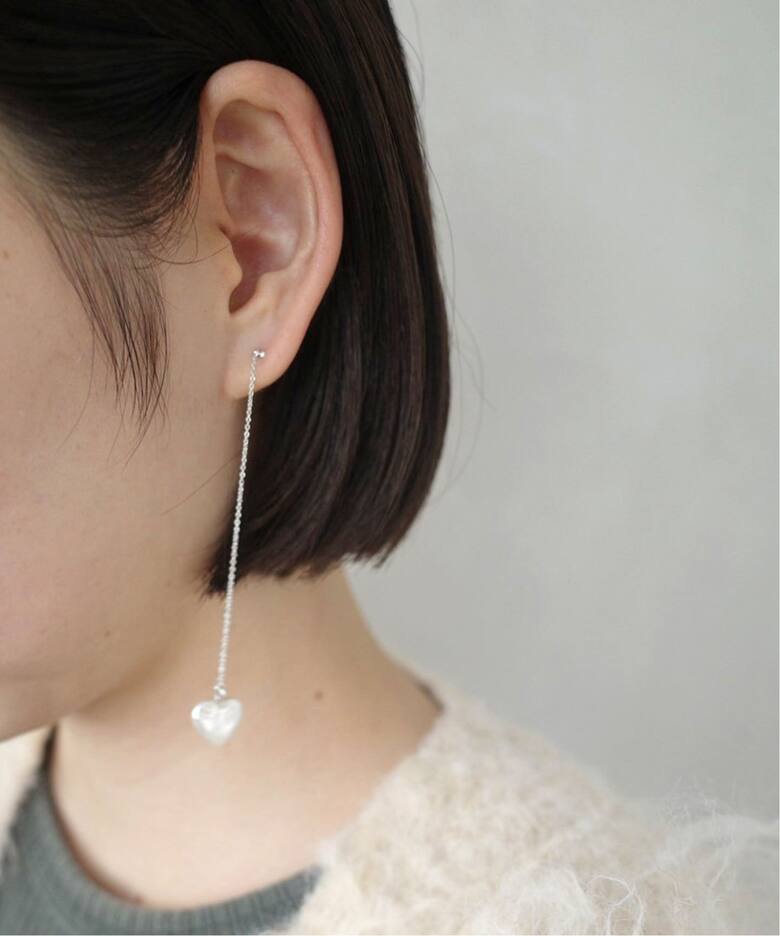 plume パールハートピアス シルバー（ピアス（両耳用））｜SLOBE IENA 