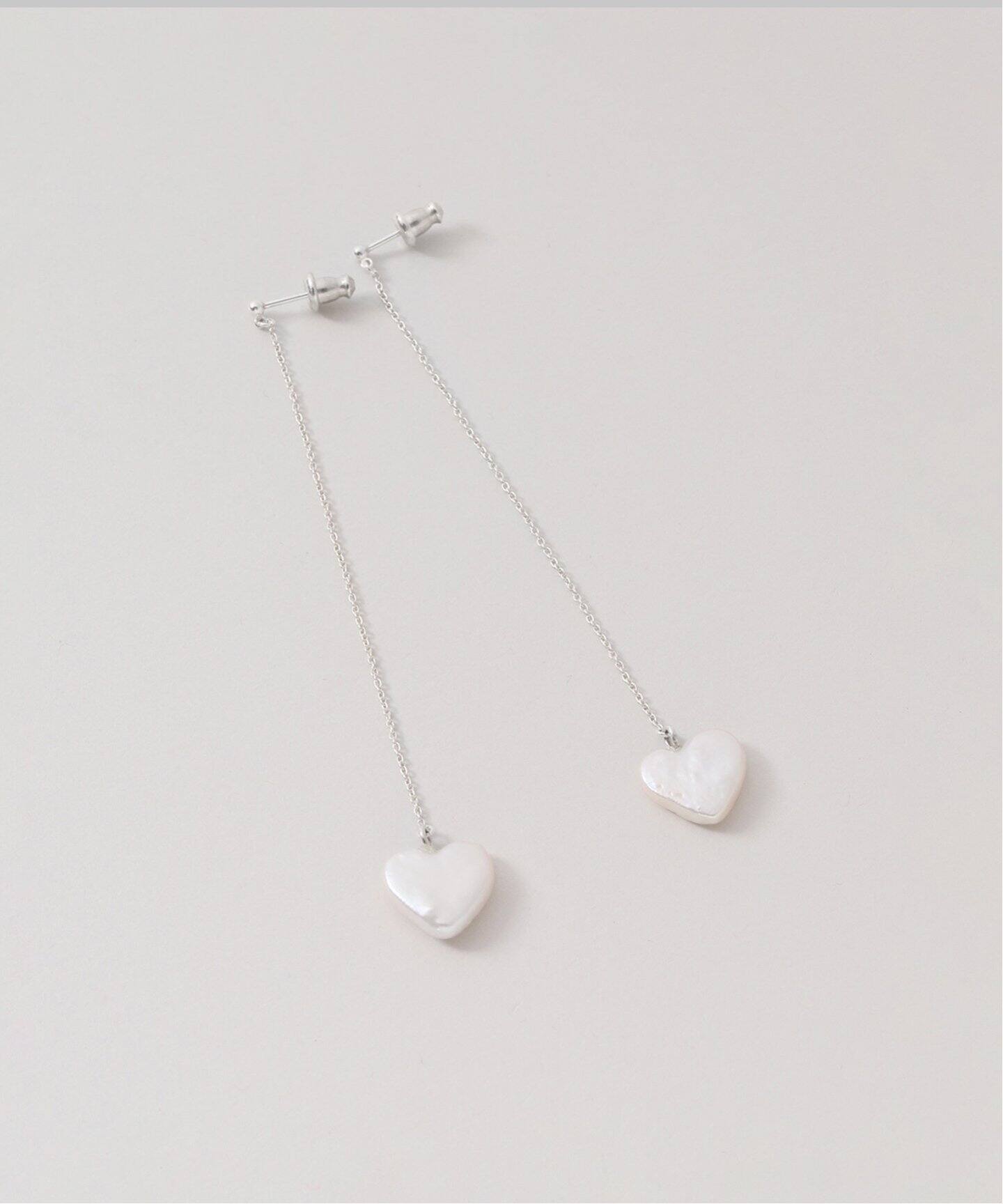 plume パールハートピアス シルバー（ピアス（両耳用））｜SLOBE IENA 