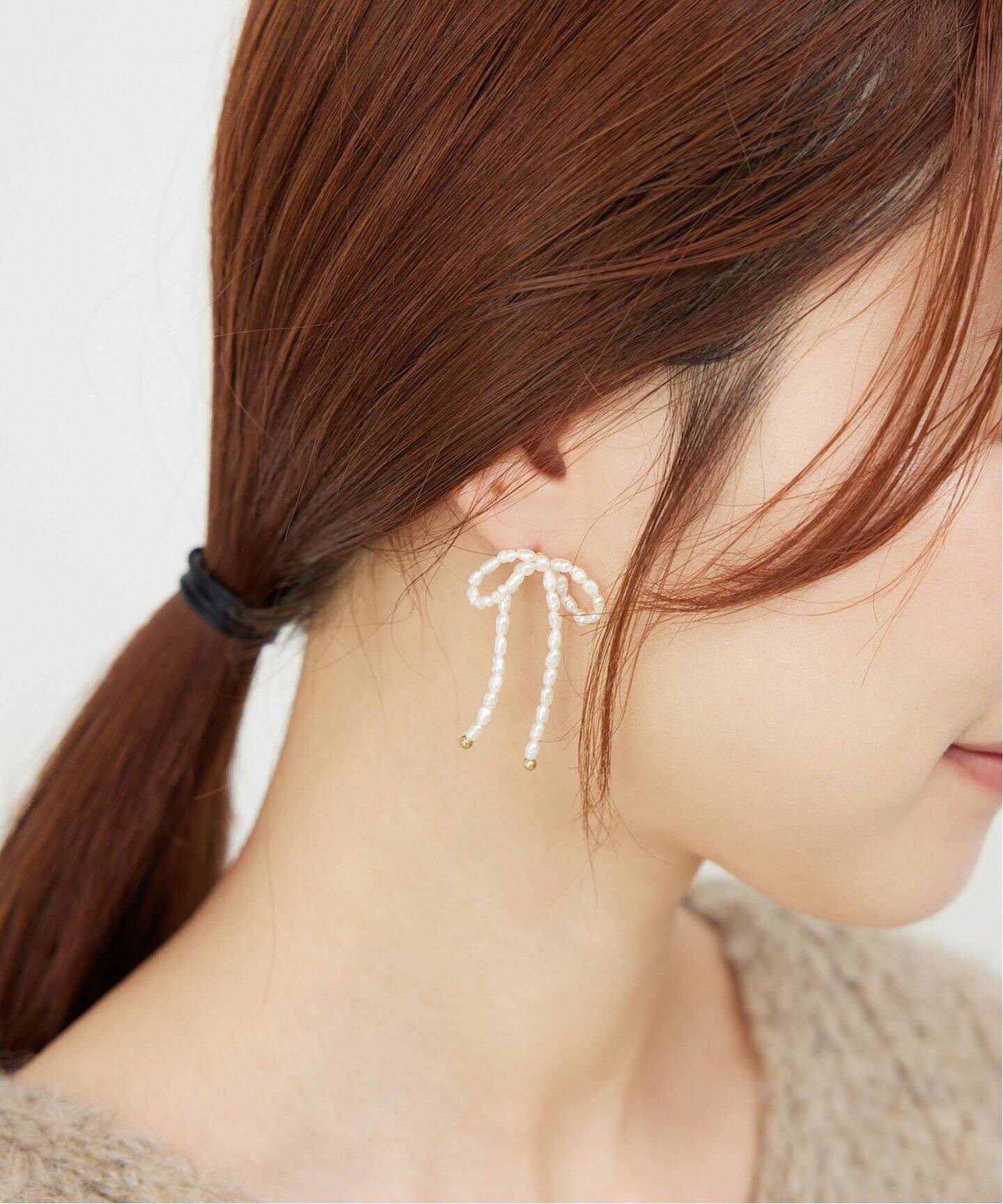 SLOBE パールリボンピアス（ピアス（両耳用））｜SLOBE IENA（スローブ 