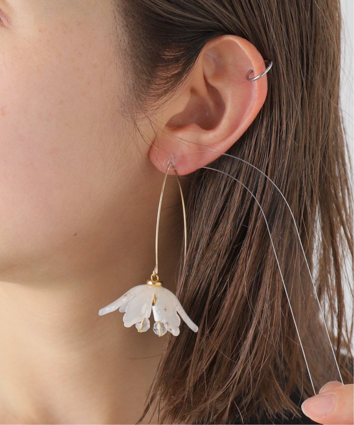 ピアス 片耳 イタリアハンドメイド 焦げ臭い 