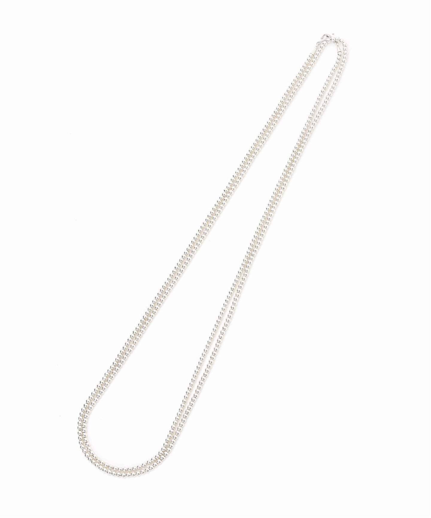追加》SLOBE ロングメタルビーズネックレス(180cm)（ネックレス 