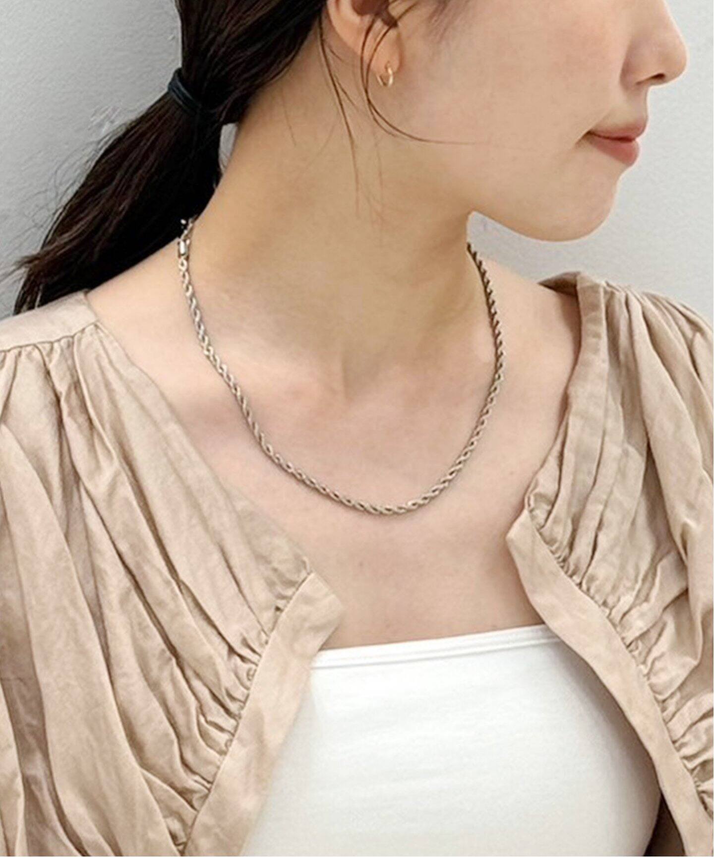 LAURA LOMBARDI/ローラロンバルディ】ROPE CHAIN ネックレス(シルバー  