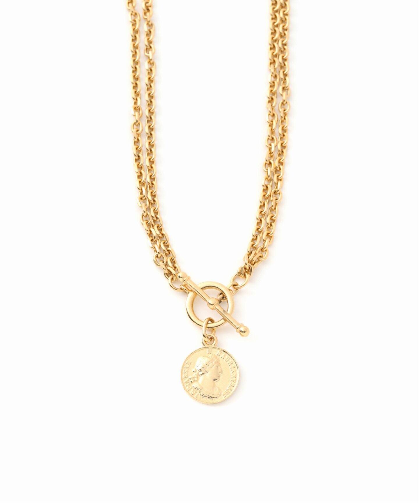 BEN-AMUN/ベンアムン】別注 DOUBLE CHAIN COIN ネックレス（ネックレス  