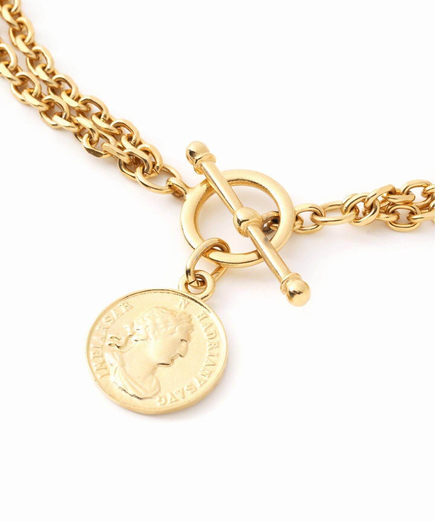 BEN-AMUN/ベンアムン】別注 DOUBLE CHAIN COIN ネックレス（ネックレス  
