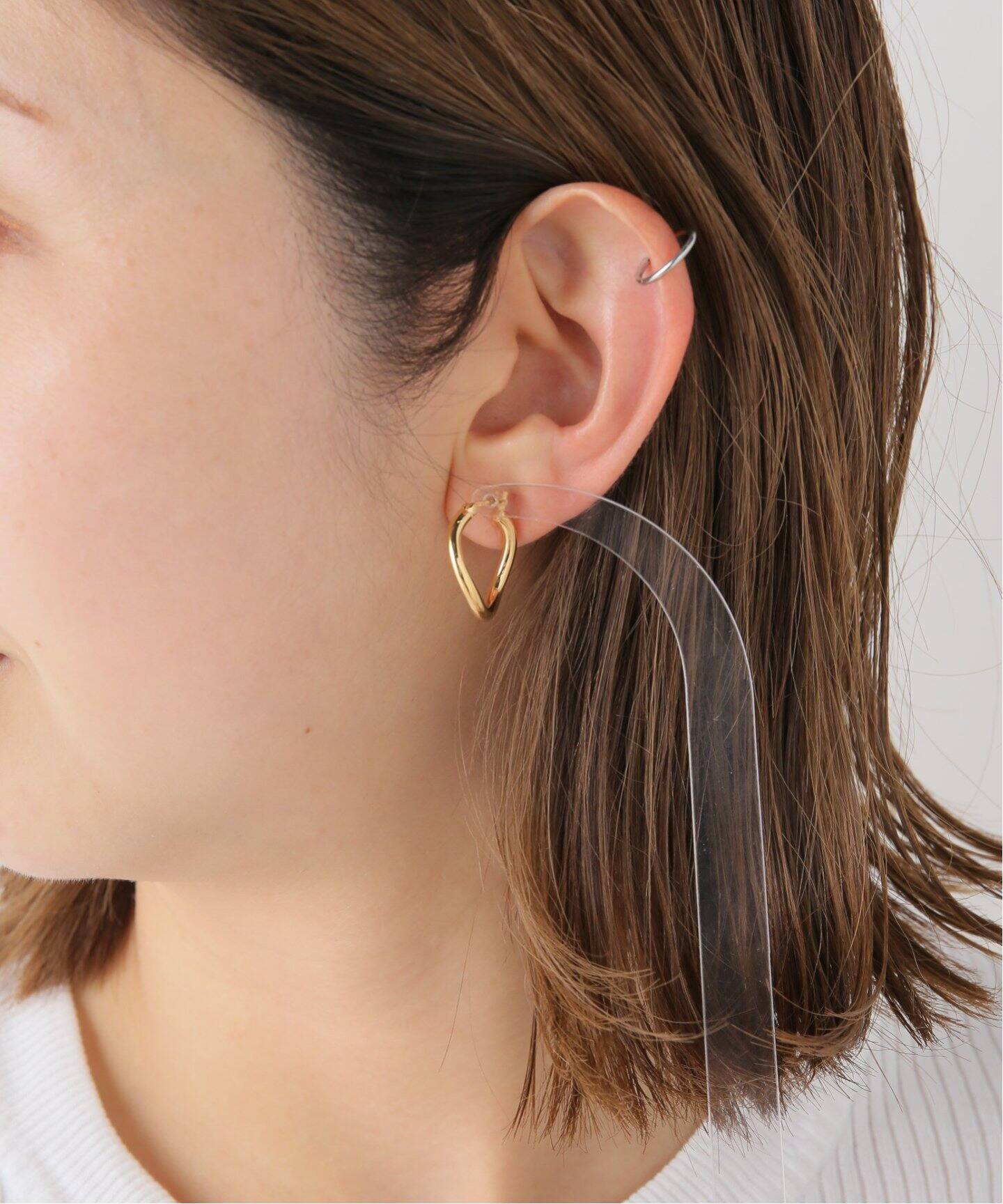 追加》【MARIHA/マリハ】 INNOCENT LIGHT HOOP P WAVE ピアス（ピアス 