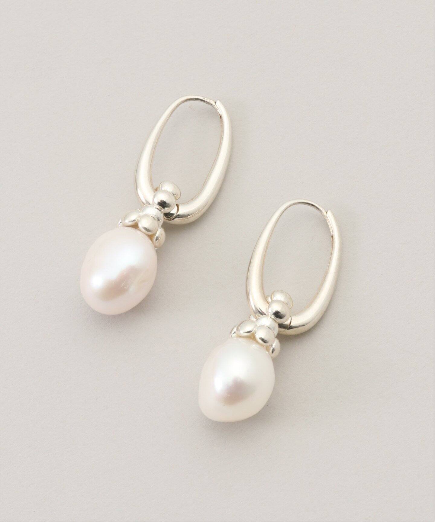SAPIR BACHAR サピア バシャール OVAL PEARL FLORA HOOPS 58001-00313 