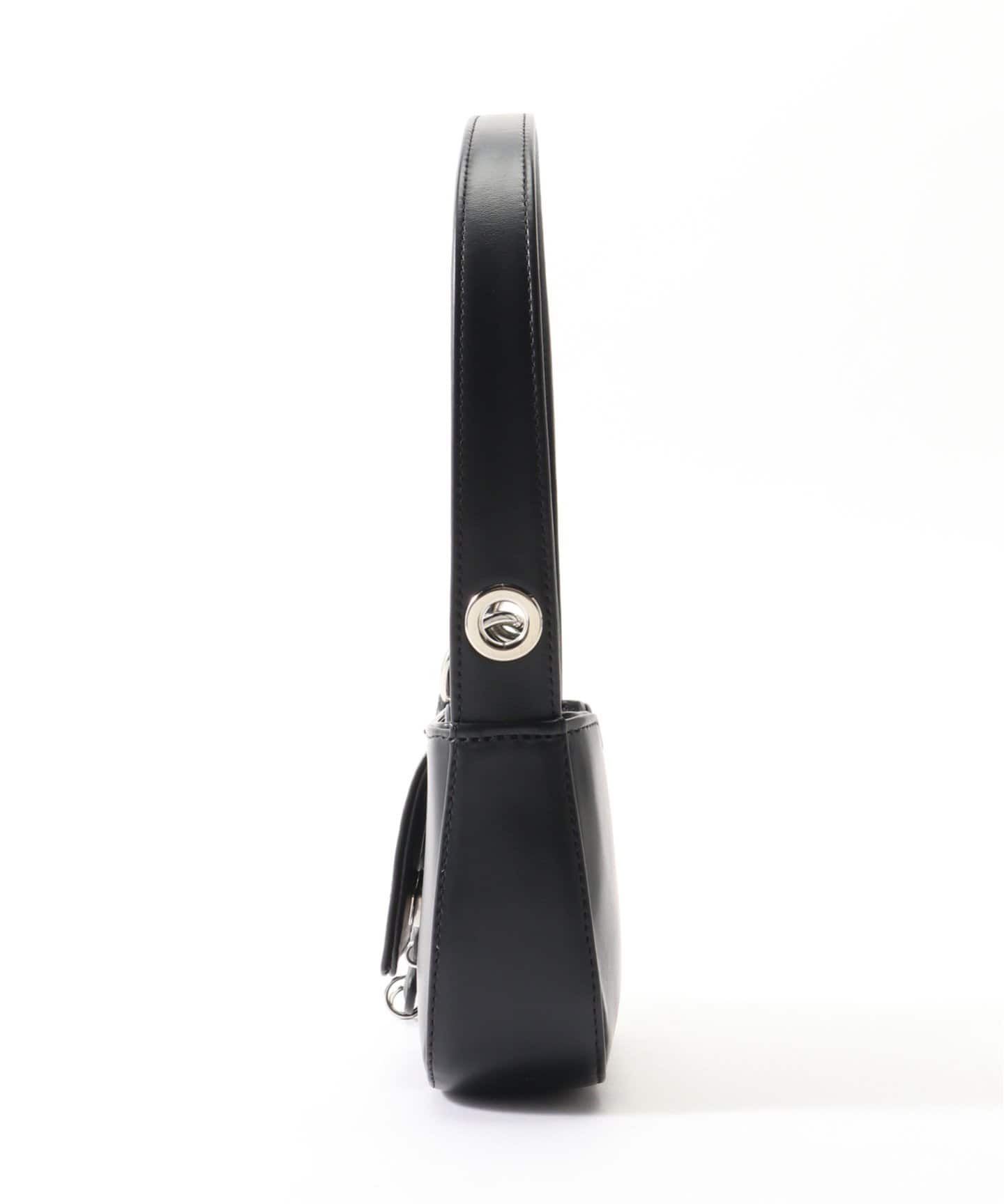 Justine Clenquet ディランのブラックバック JUSTINE CLENQUET DYLAN BLACK BAG W/TEDDY（ハンドバッグ