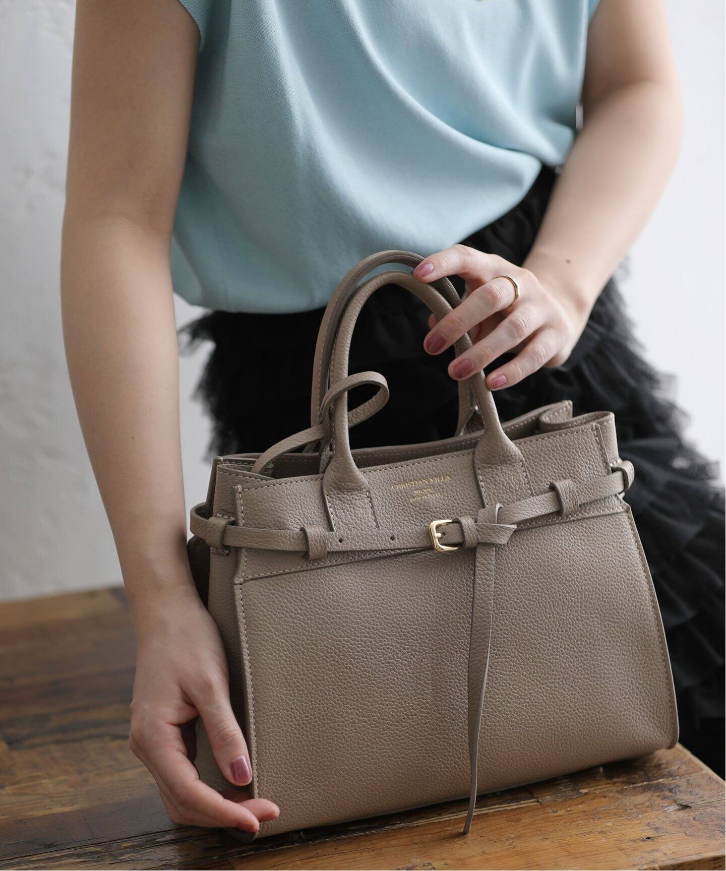 CHRISTIAN VILLA/クリスチャンヴィラ】レザートートBAG（トートバッグ 