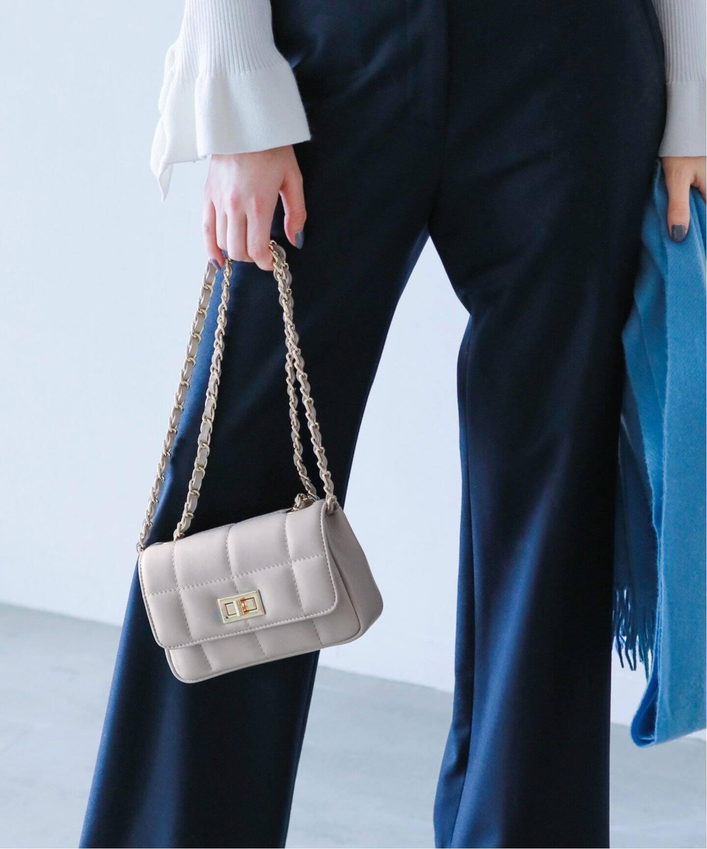 MILOS/ミロス】別注スクエアキルトショルダーBAG（ショルダーバッグ  