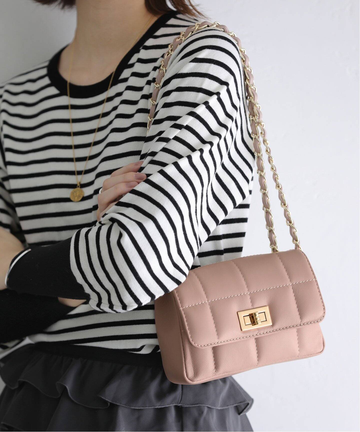 MILOS/ミロス】別注スクエアキルトショルダーBAG（ショルダーバッグ  