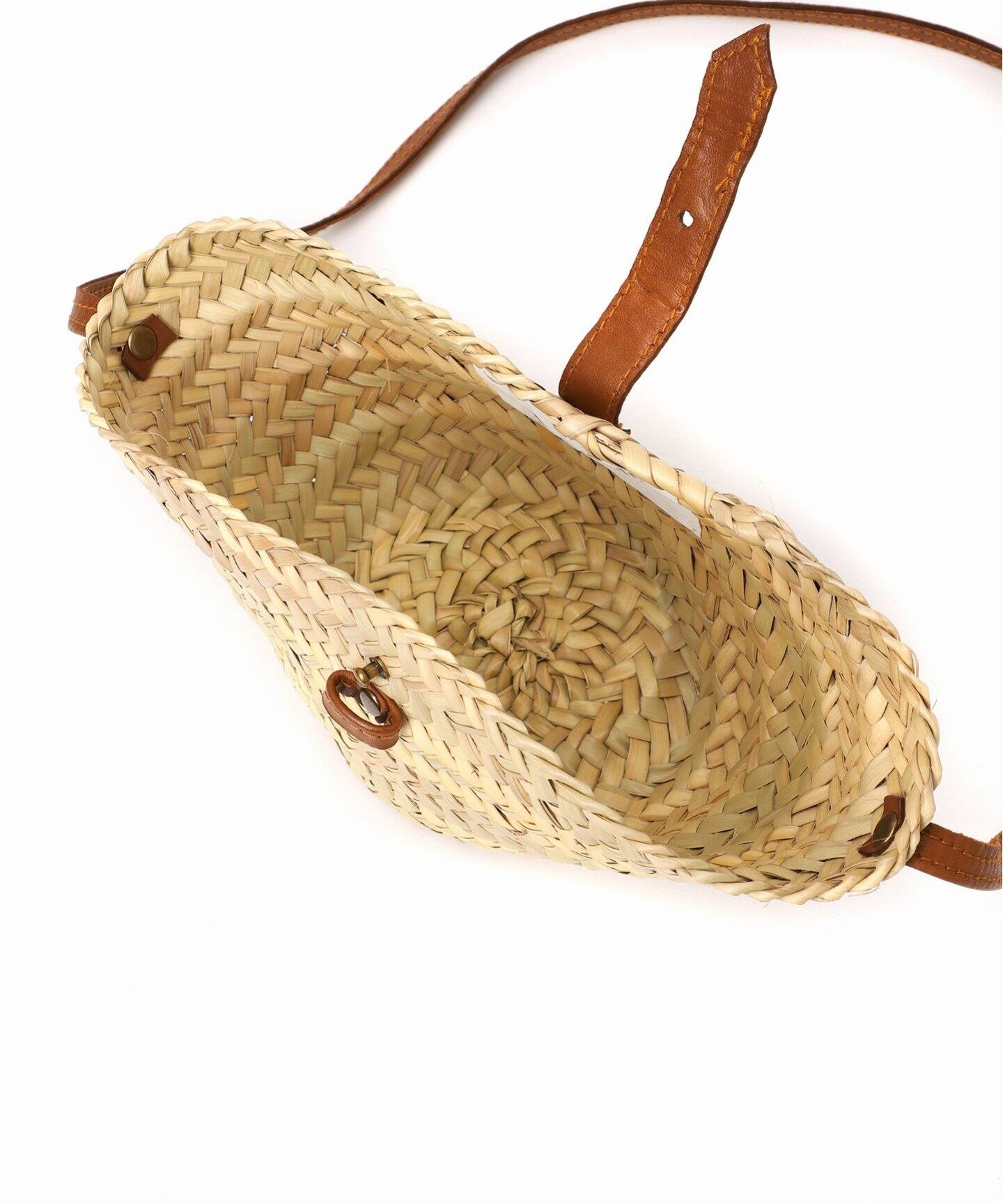 KECH LeS ESSENTIELS RAFFIA LEATHER FLAP MINI（かごバッグ）｜Spick 