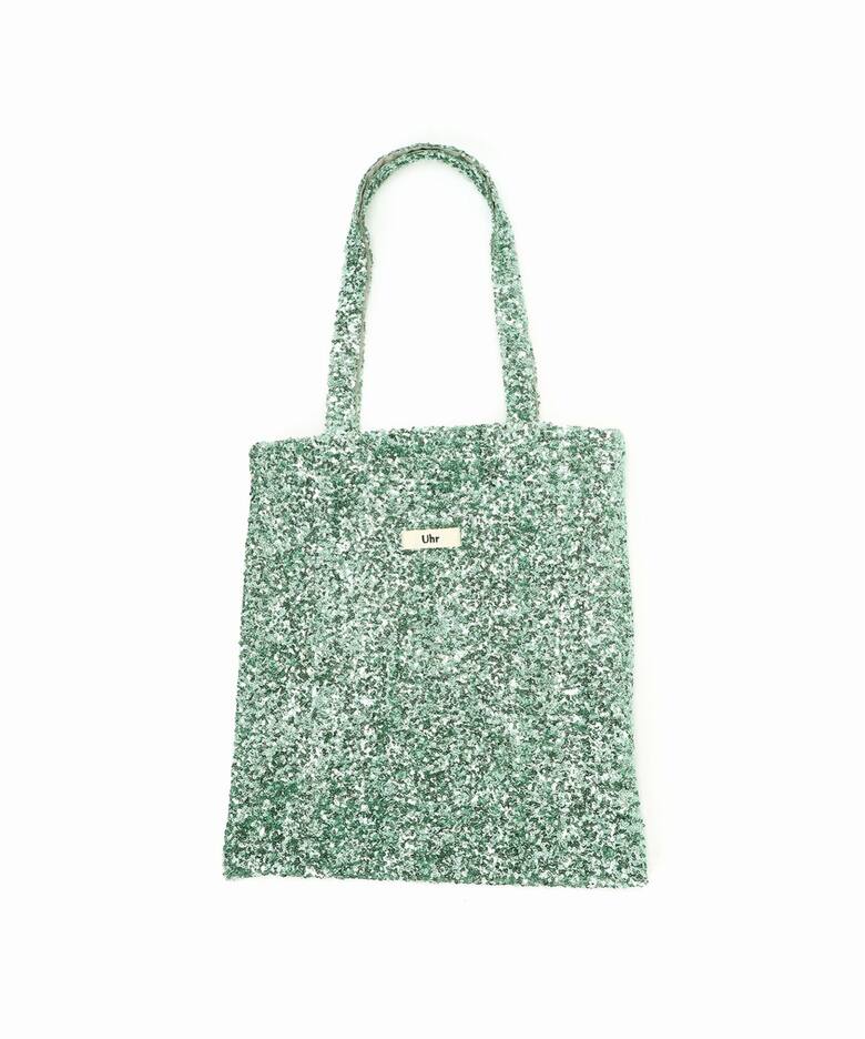 UHR ウーア SPANGLE MINI SHOULDER BAG スパンコール ミニショルダーバッグ 2WAYバッグ ハンドバッグ ベージュ - メルカリ