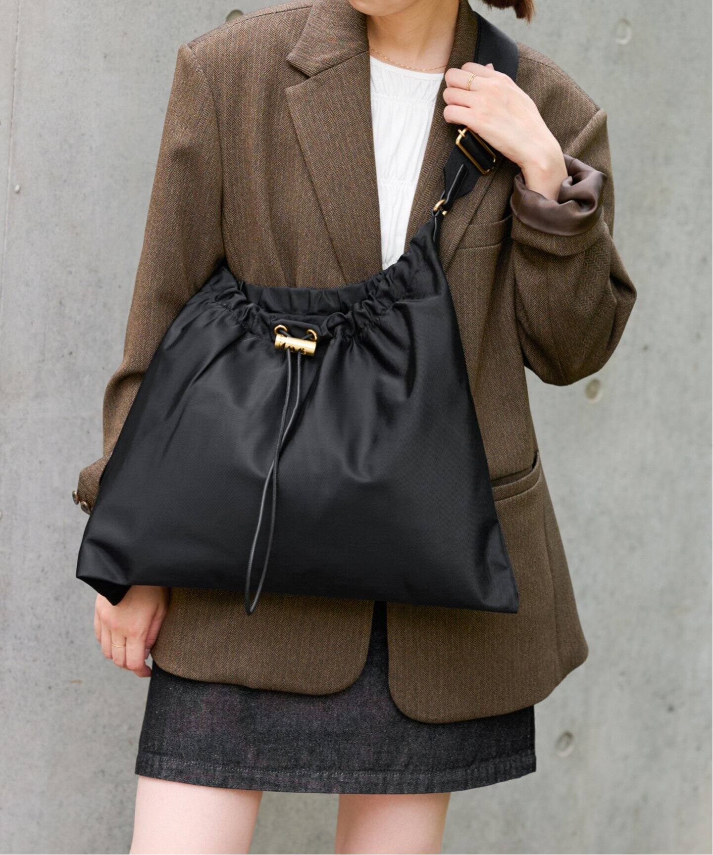 ORSETTO / オルセット】Drawstring TOTE（ショルダーバッグ）｜U by 