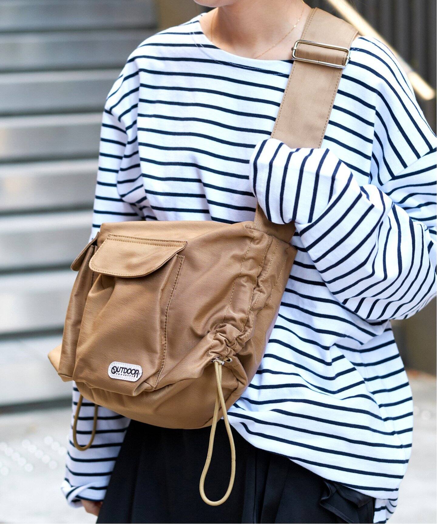 OUTDOOR/アウトドア】別注Drawstring Shoudler BAG（ショルダーバッグ