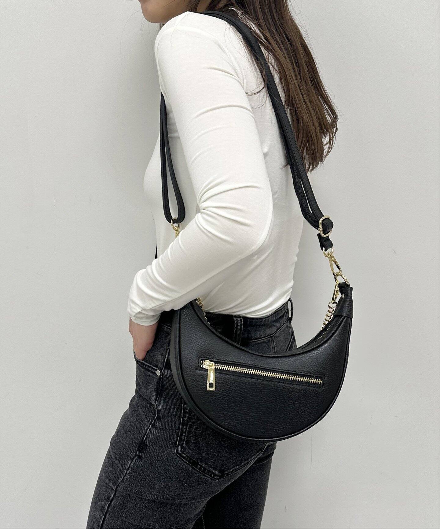 AULENTTI/オウレンティ】 HALF MOON 2WAY ショルダーバッグ  