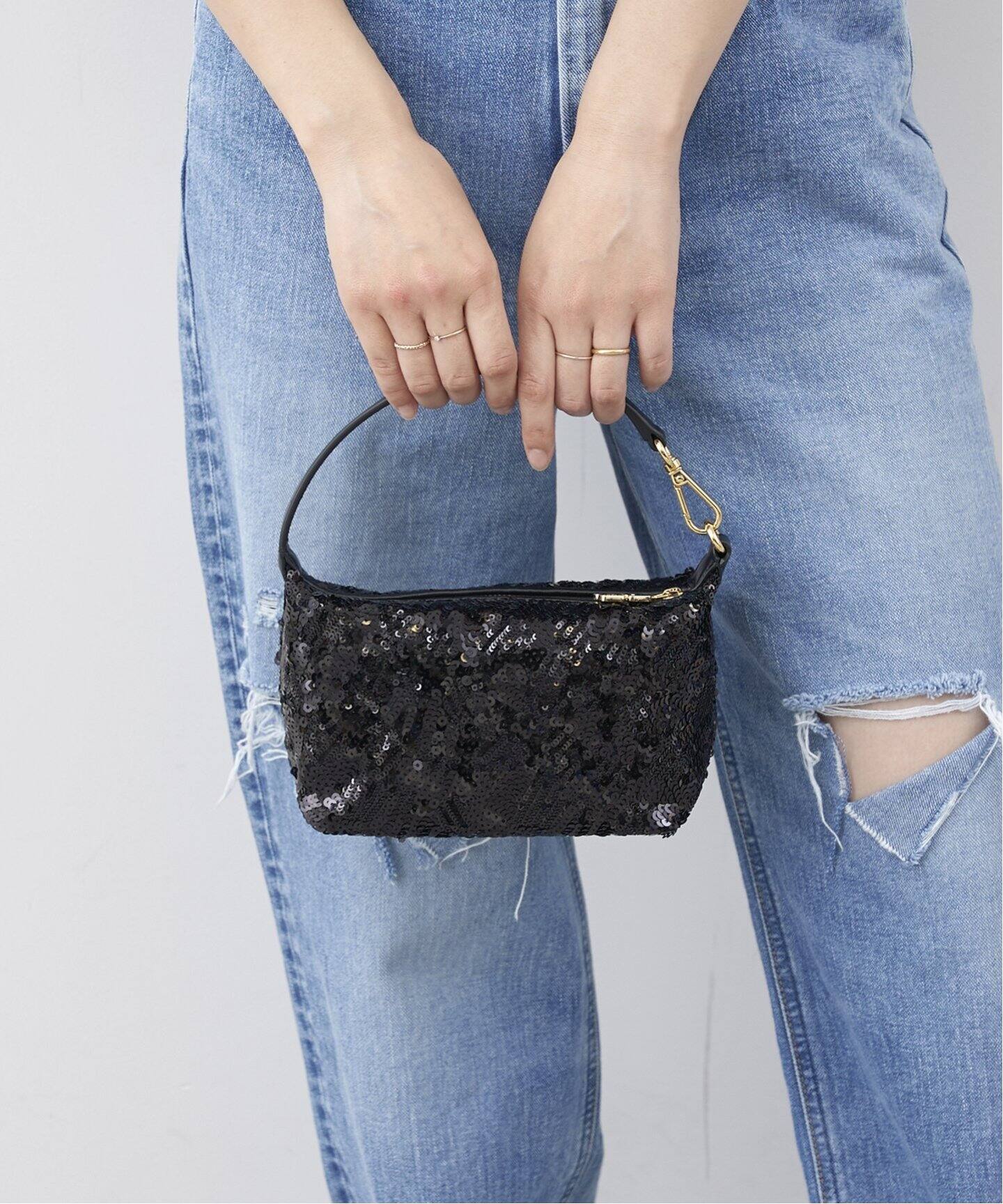 GANNI / ガニー】 Butterfly Small Pouch Sequin（ハンドバッグ）｜U 
