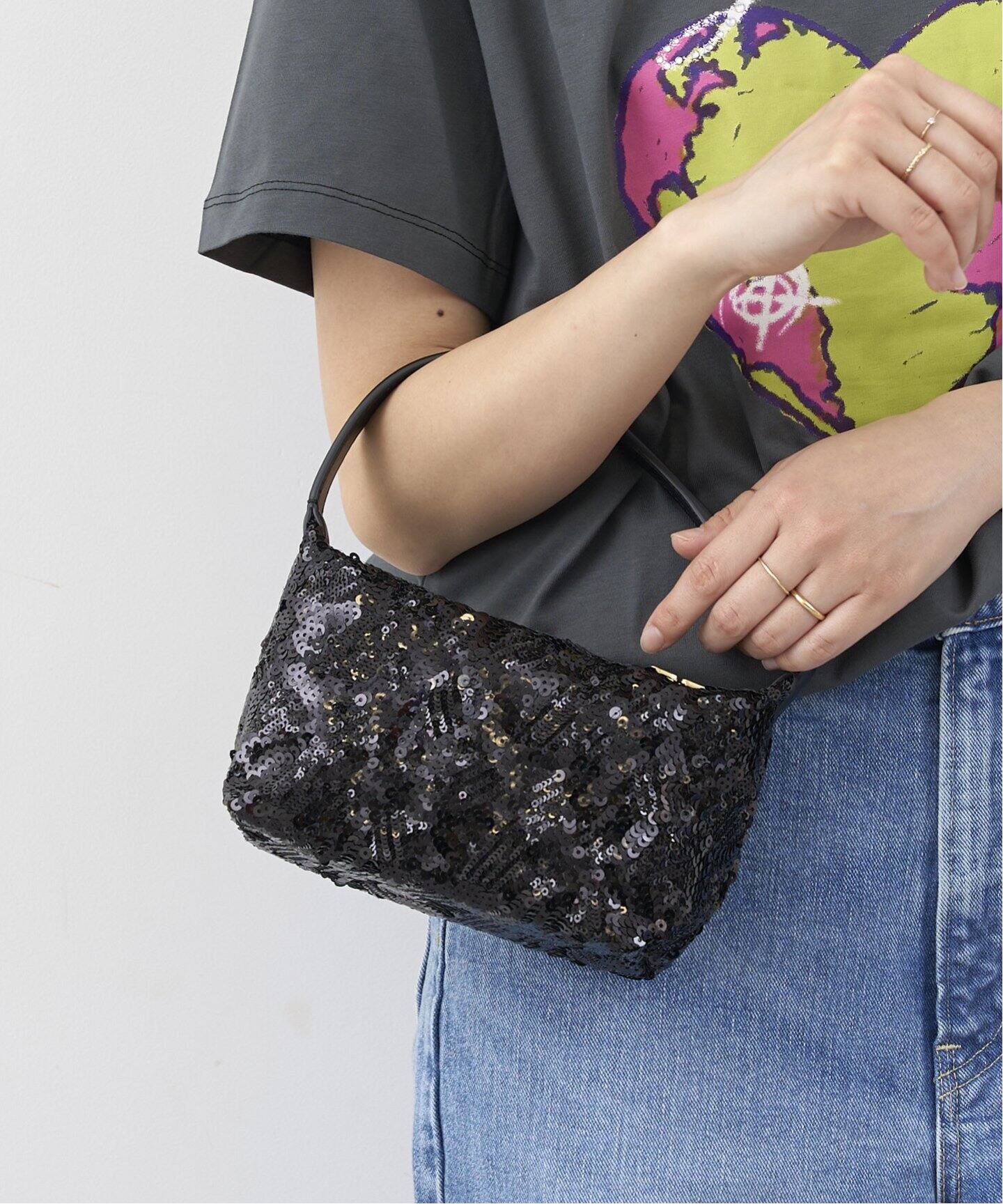 GANNI / ガニー】 Butterfly Small Pouch Sequin（ハンドバッグ）｜U 