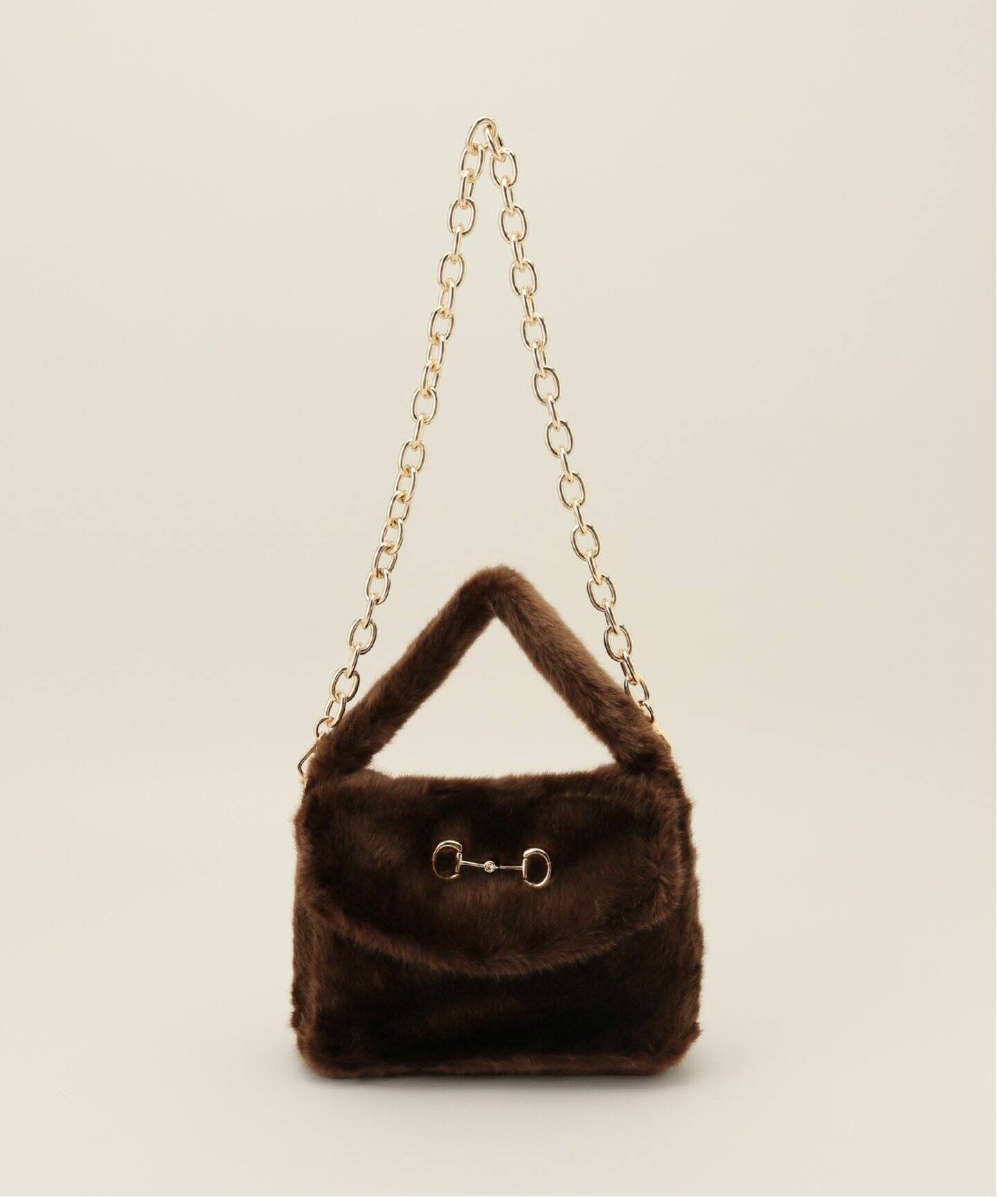 A POINT/アポワン chain strap ecofurバッグ（ハンドバッグ 