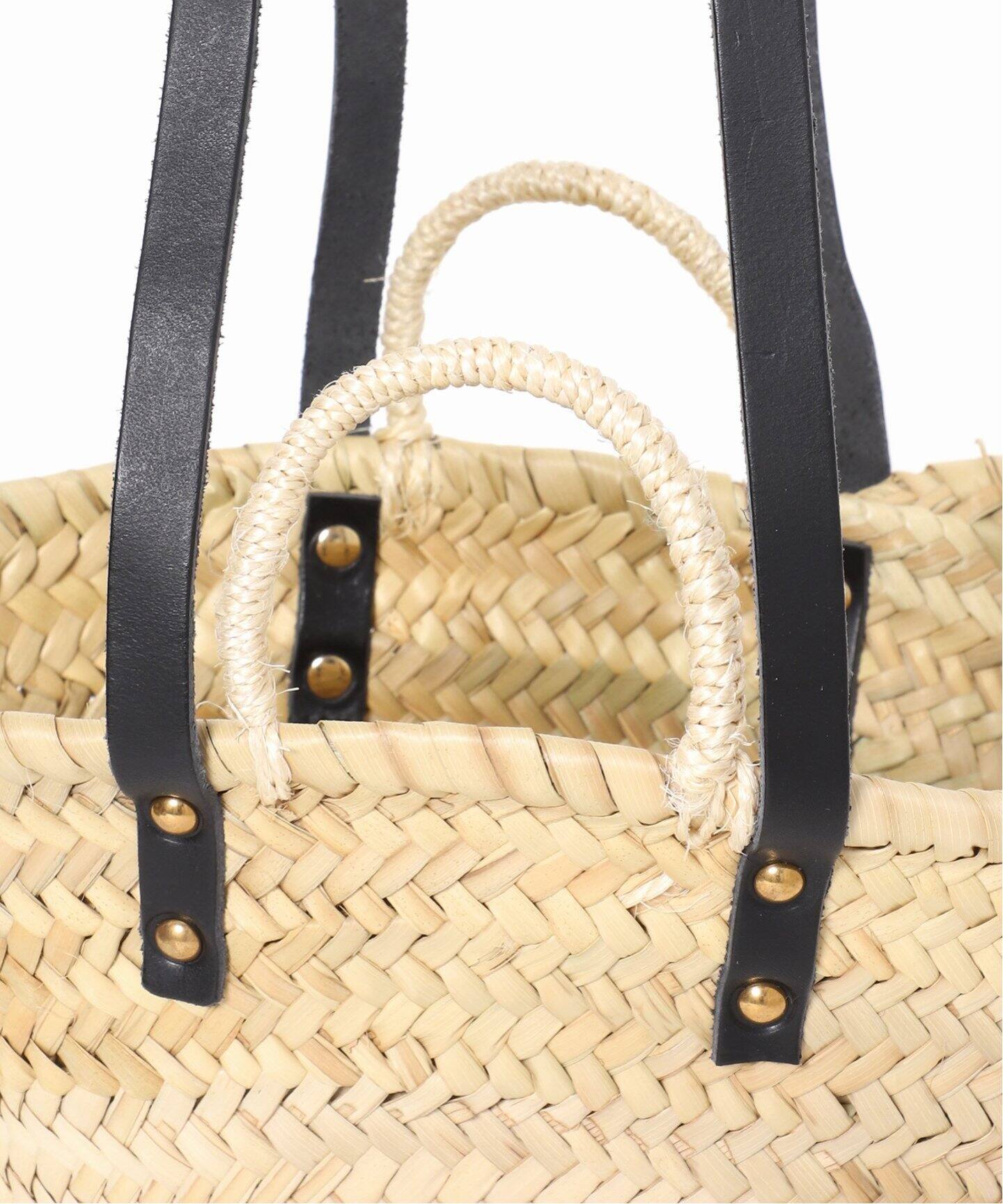 AULENTTI/オウレンティ】ロングショルダーパームリーフBAG（かごバッグ  