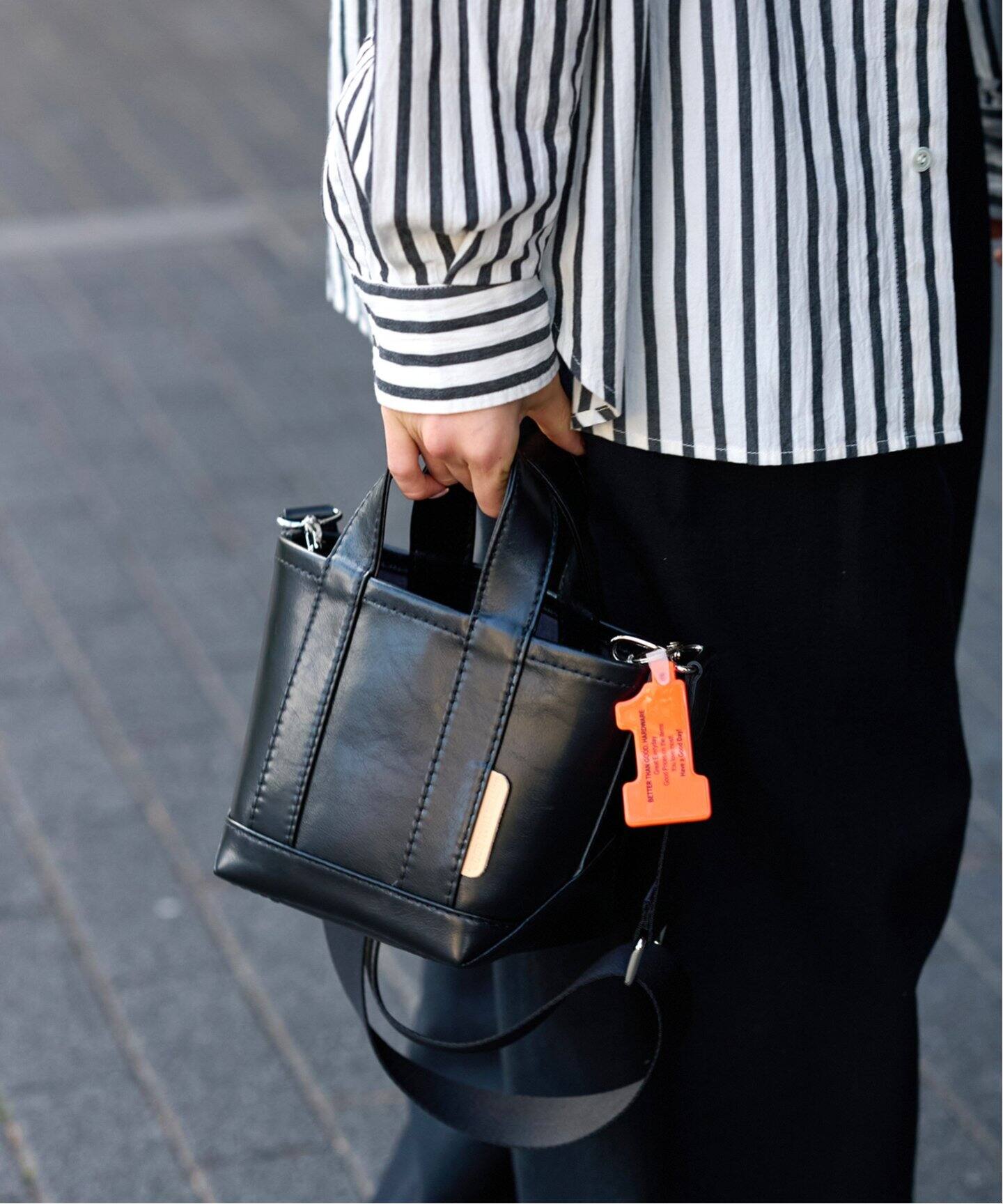 BETTER THAN GOOD】チェーンポーチ付きレザートートバッグ（ショルダー  