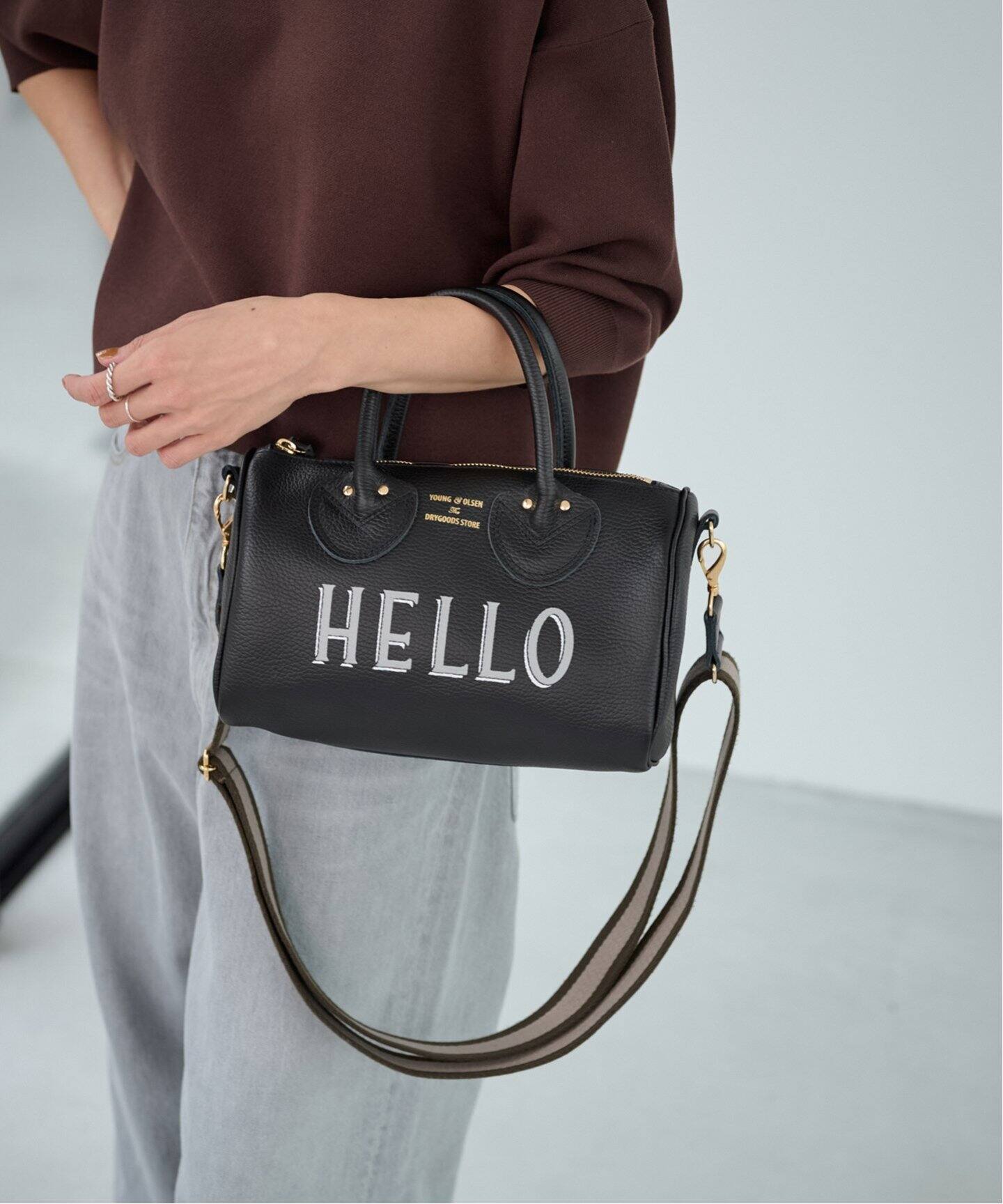 ≪追加≫YOUNG＆OLSEN 別注HELLO STRAP BOSTON バッグ（ボストンバッグ  