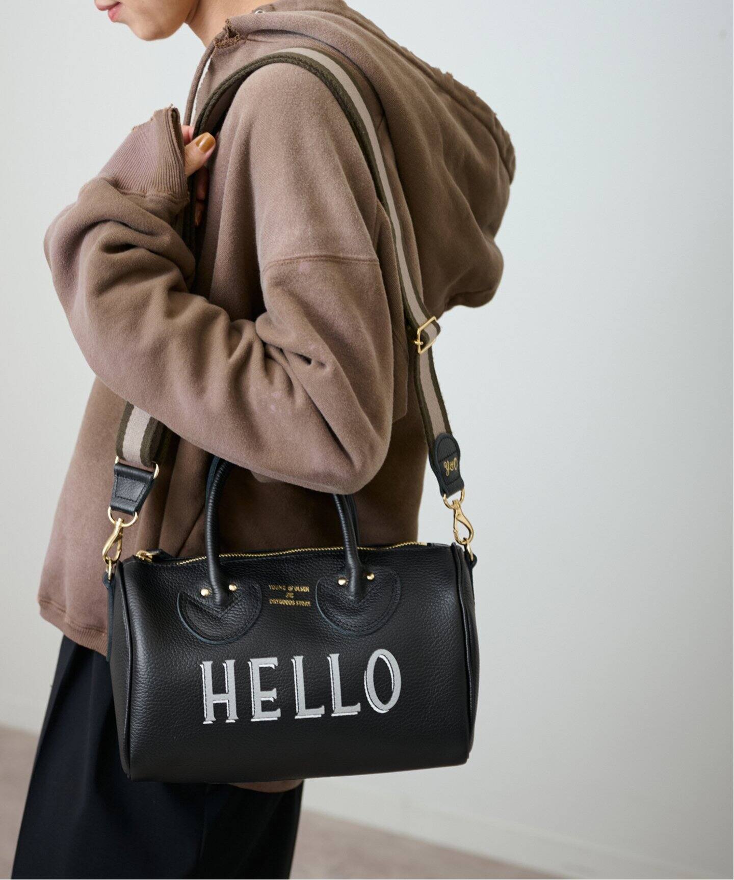 ≪追加≫YOUNG＆OLSEN 別注HELLO STRAP BOSTON バッグ（ボストンバッグ 