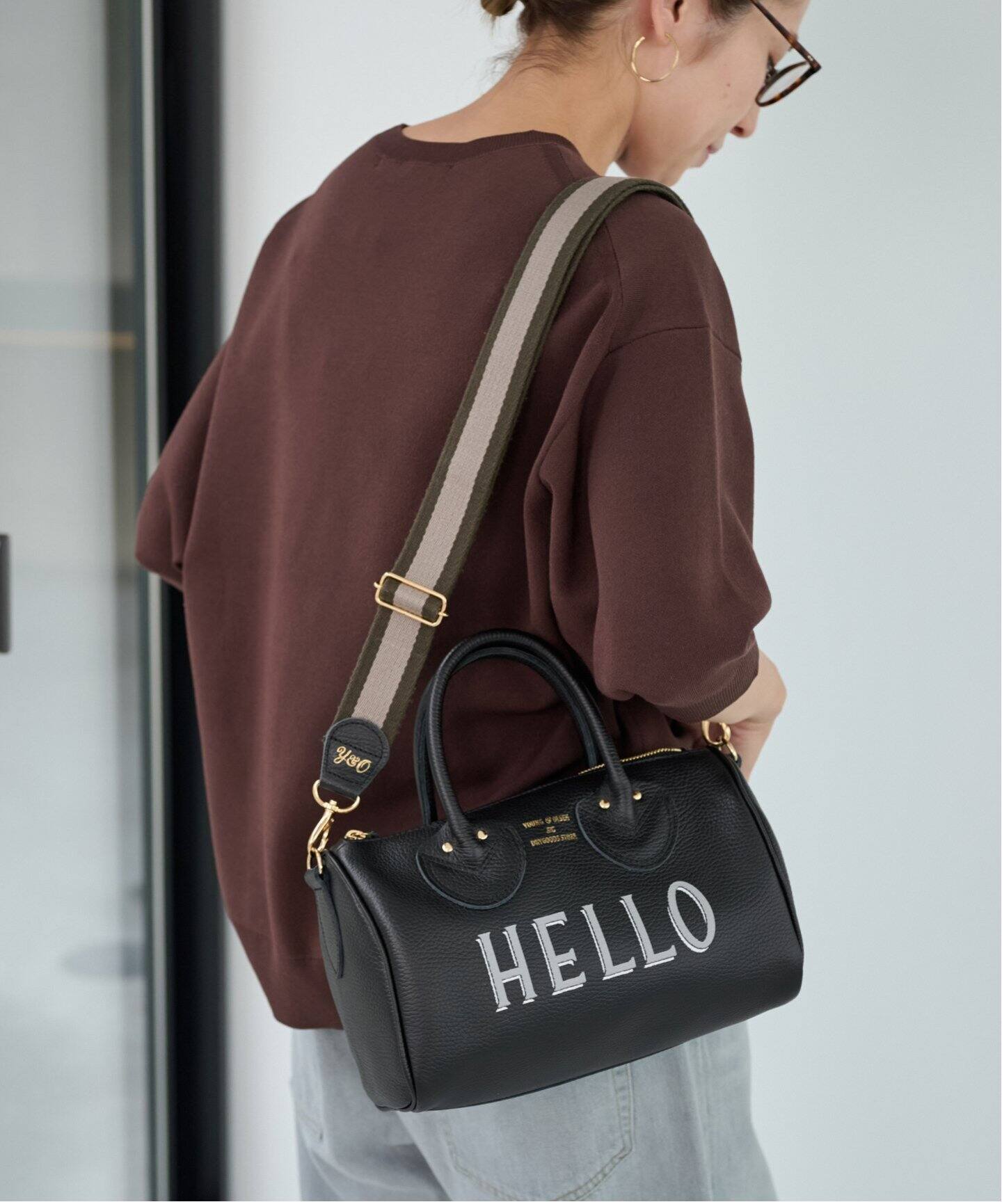 ≪追加≫YOUNG＆OLSEN 別注HELLO STRAP BOSTON バッグ（ボストンバッグ  