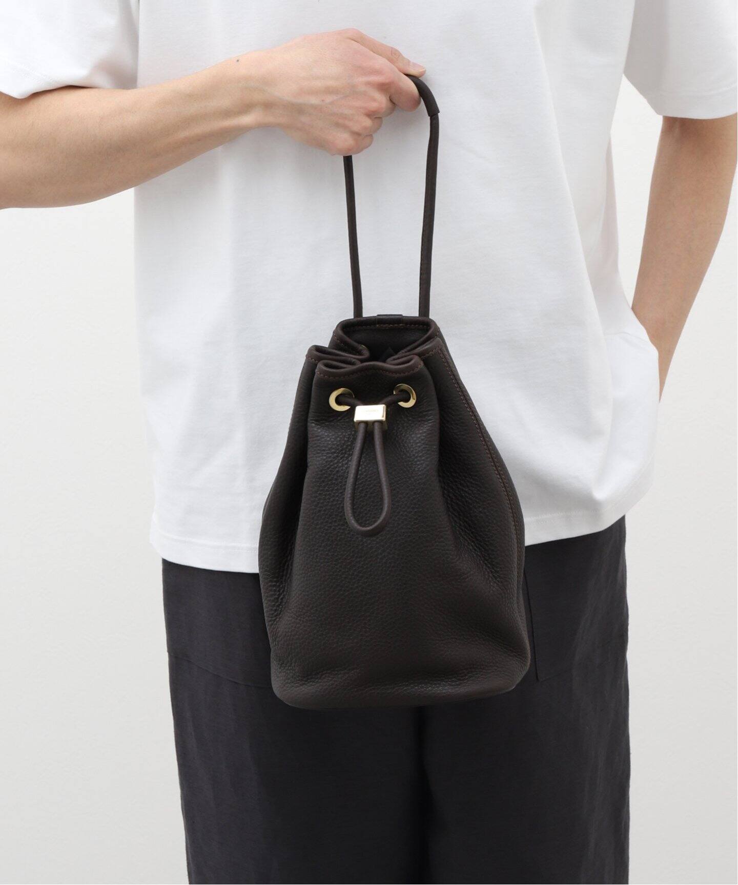 S.MANO / エス マーノ】DRAWSTRING BAG SMALL（ショルダーバッグ  
