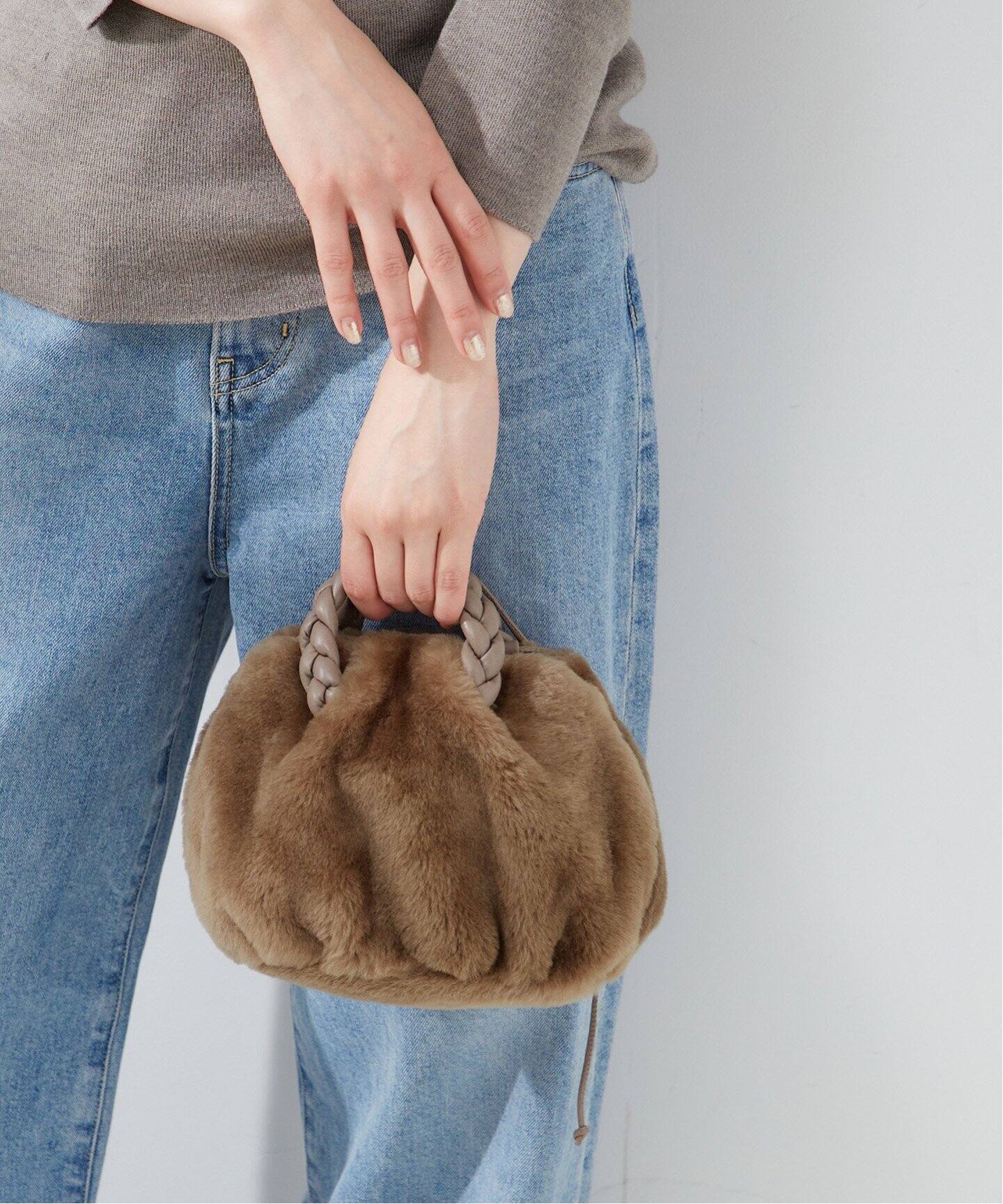 HEREU/ヘリュー】Bombom Shearling：ショルダーバッグ（ショルダー  