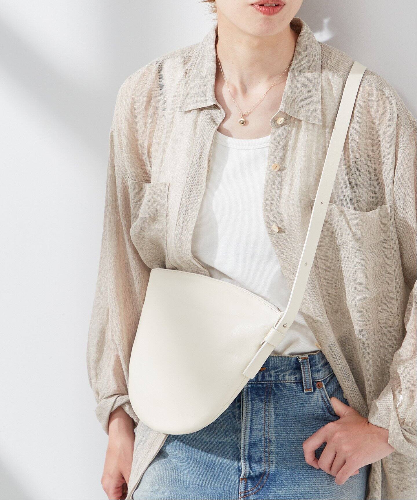 Bucket Baggage】Orange Piece Sholder Larg：ショルダーバッグ 
