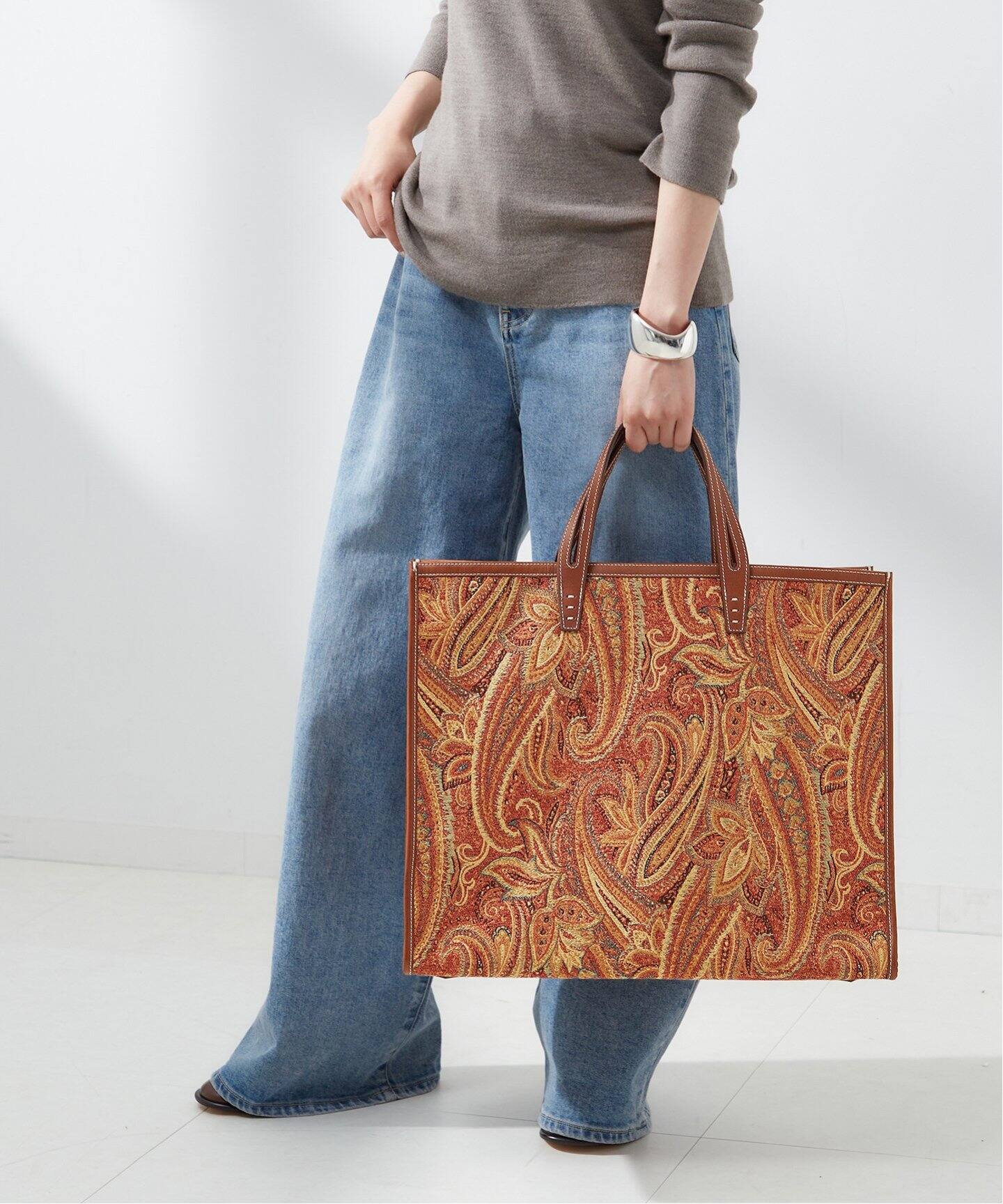 A VACATION/ア ヴァケーション】TANK ORANGE PAISLEY：トートバッグ  