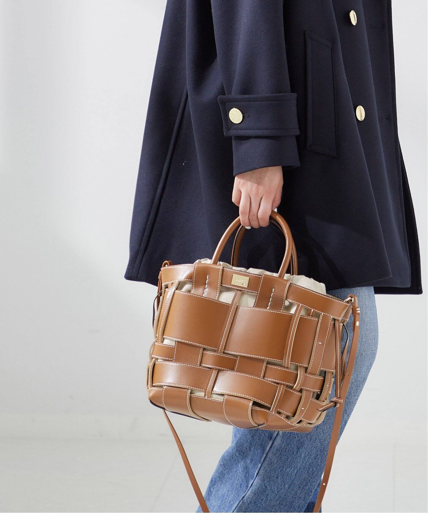 ZANCHETTI / ザンケッティ】WOVEN MIDI SHOPPER：トートバッグ（トート  
