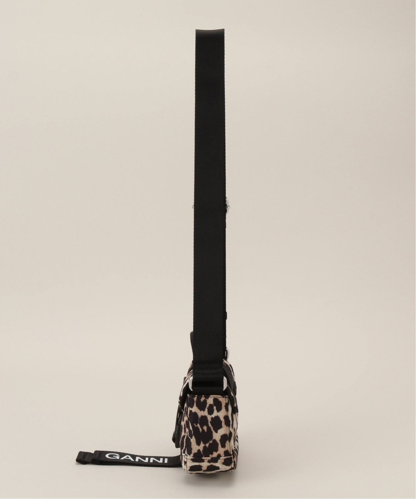 GANNI/ガニー】Recycled Tech Mini Satchel Leopard：バッグ  