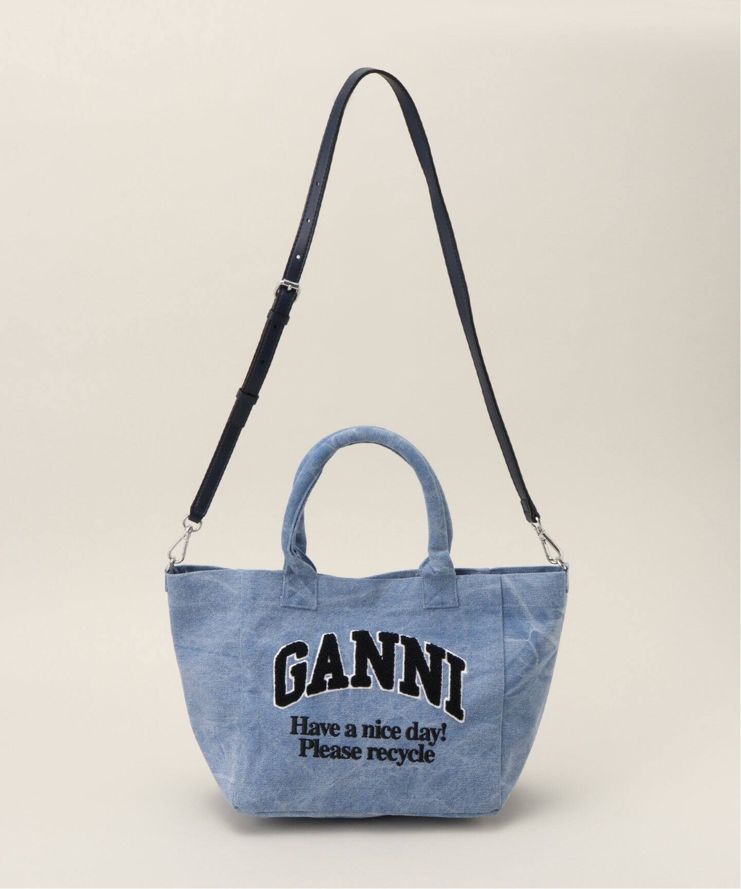 GANNI/ガニー】Small Easy Shopper Washed：ショルダーバッグ 