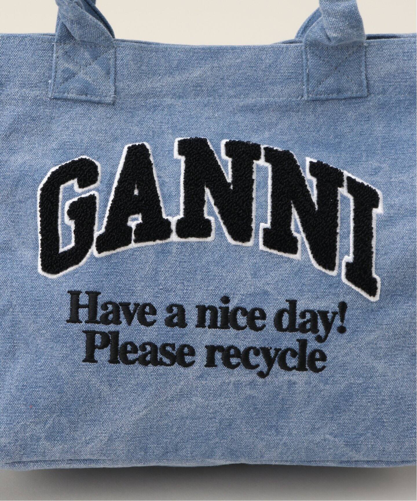 GANNI/ガニー】Small Easy Shopper Washed：ショルダーバッグ 