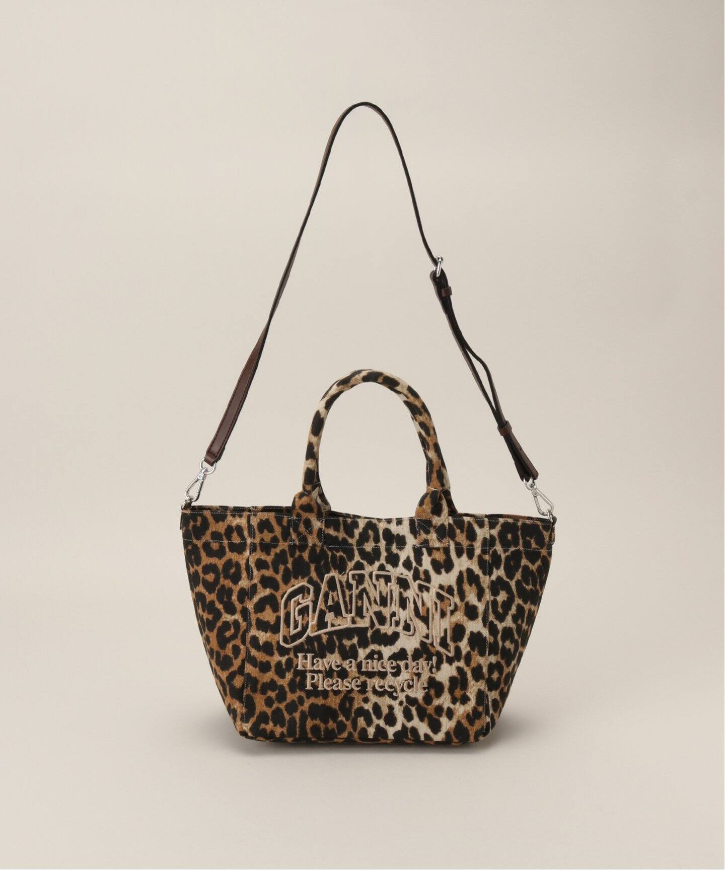 GANNI/ガニー】Small Easy Shopper Print：ショルダーバッグ 