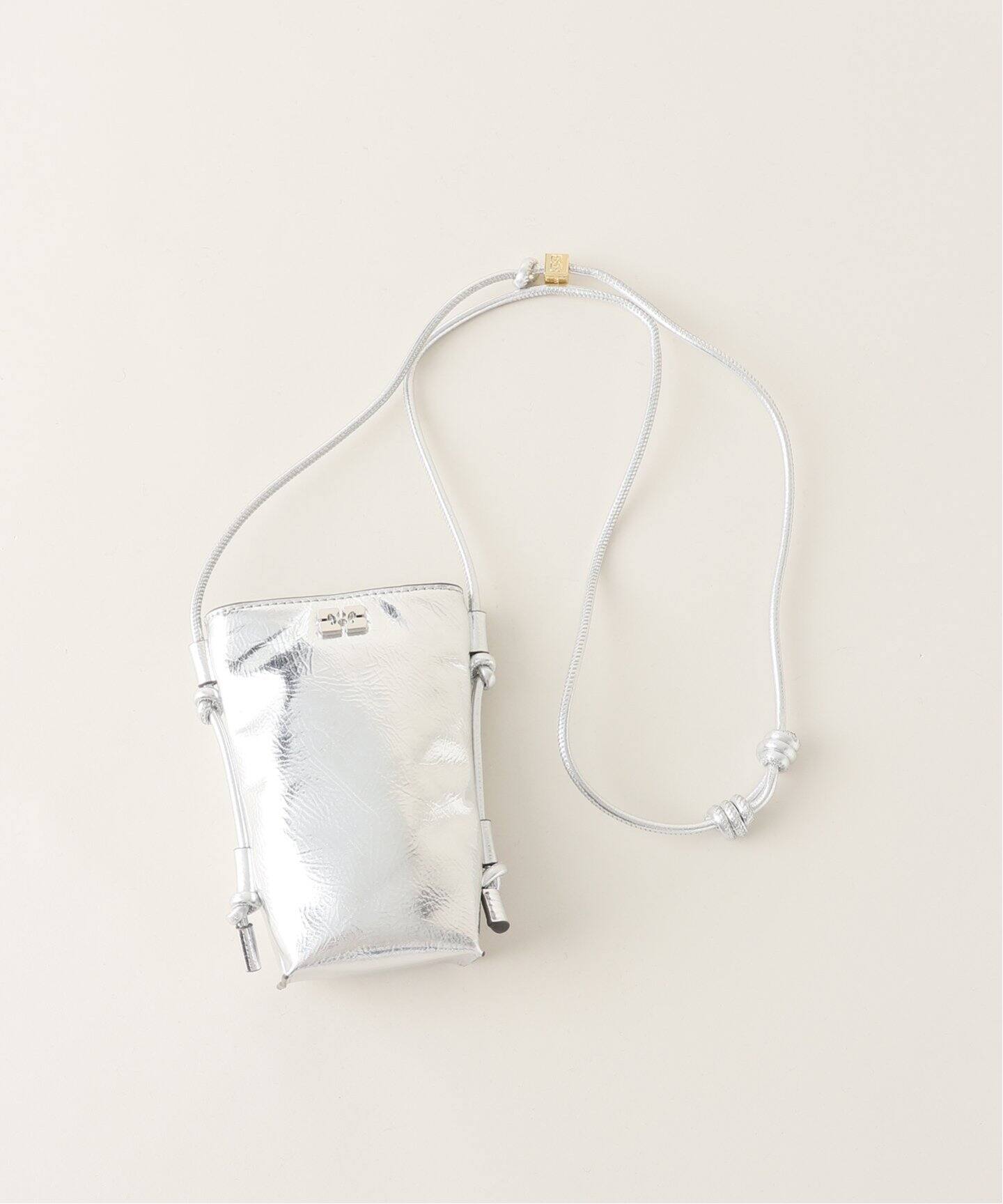 GANNI/ガニー】Bou Crossbody Metallic：ショルダーバッグ（ショルダー  