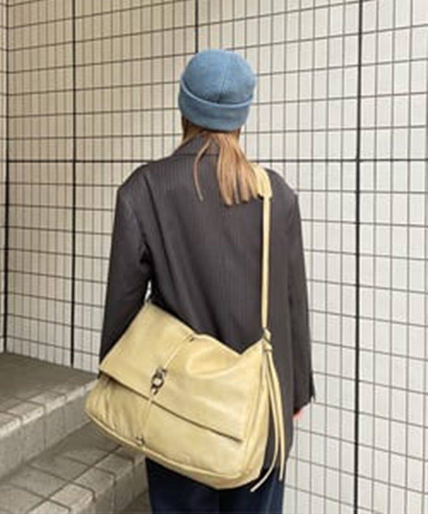 SCULPTOR/スカルプター】 Folded Slouchy Bag SL008211BW（ショルダー  