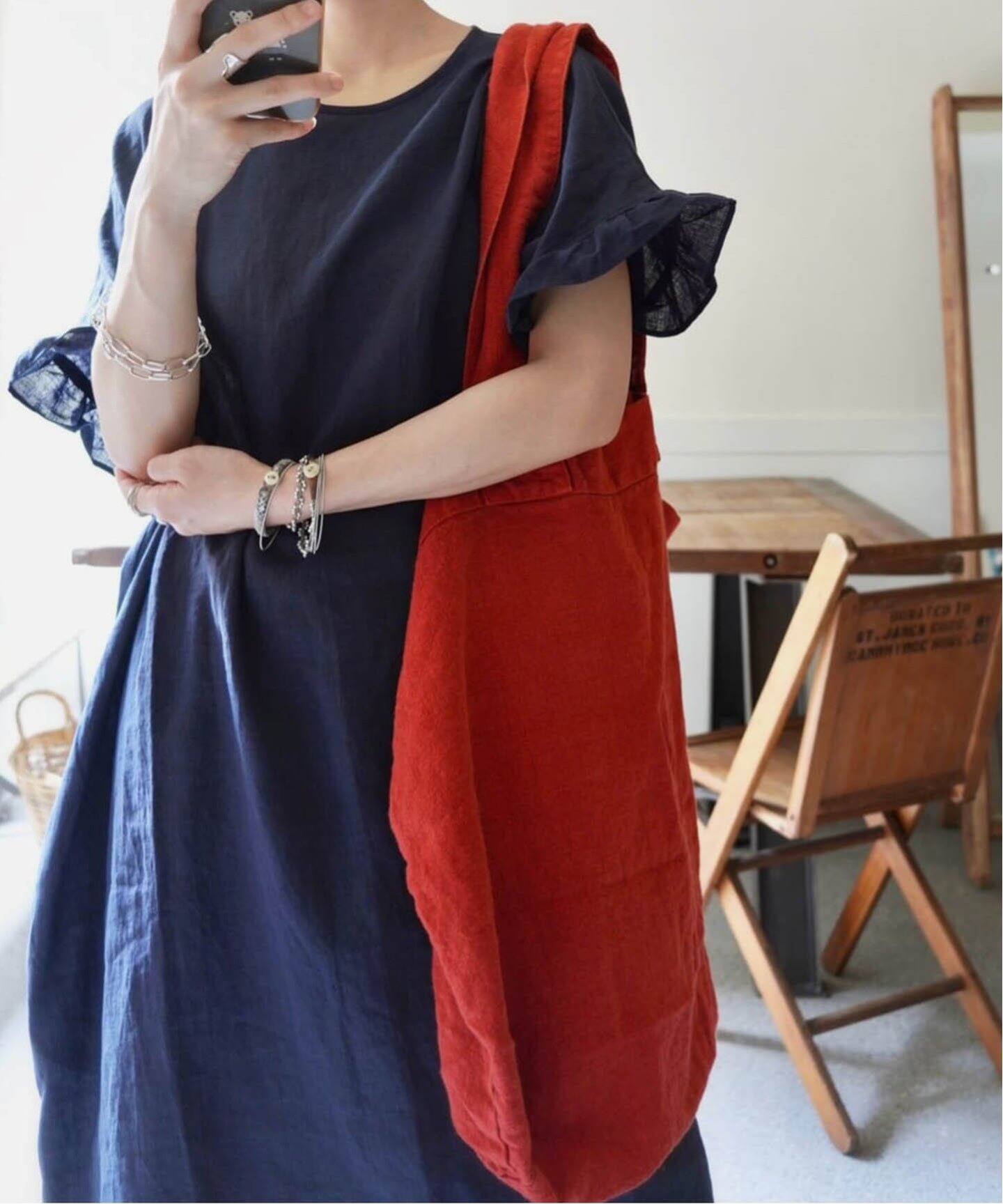 CHARVET EDITIONS / シャルベ ・エディション】 LINEN TOTE（トート  