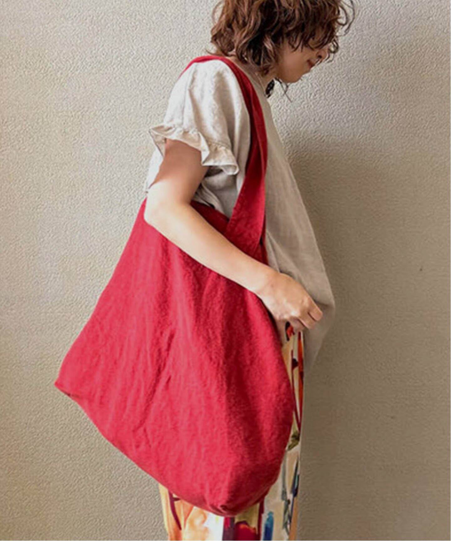 CHARVET EDITIONS / シャルベ ・エディション】 LINEN TOTE（トート  