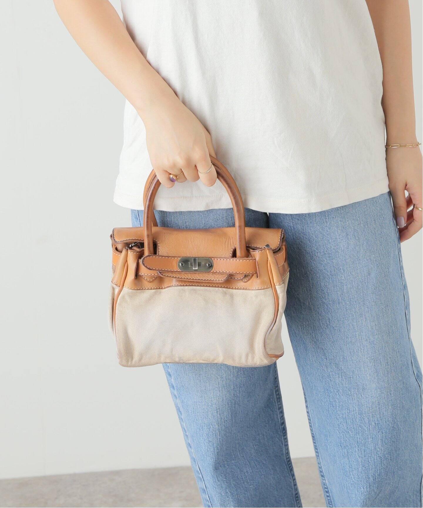 NUMERO10】CANVAS LEATHER COMBI TOTE(S)（トートバッグ）｜journal 