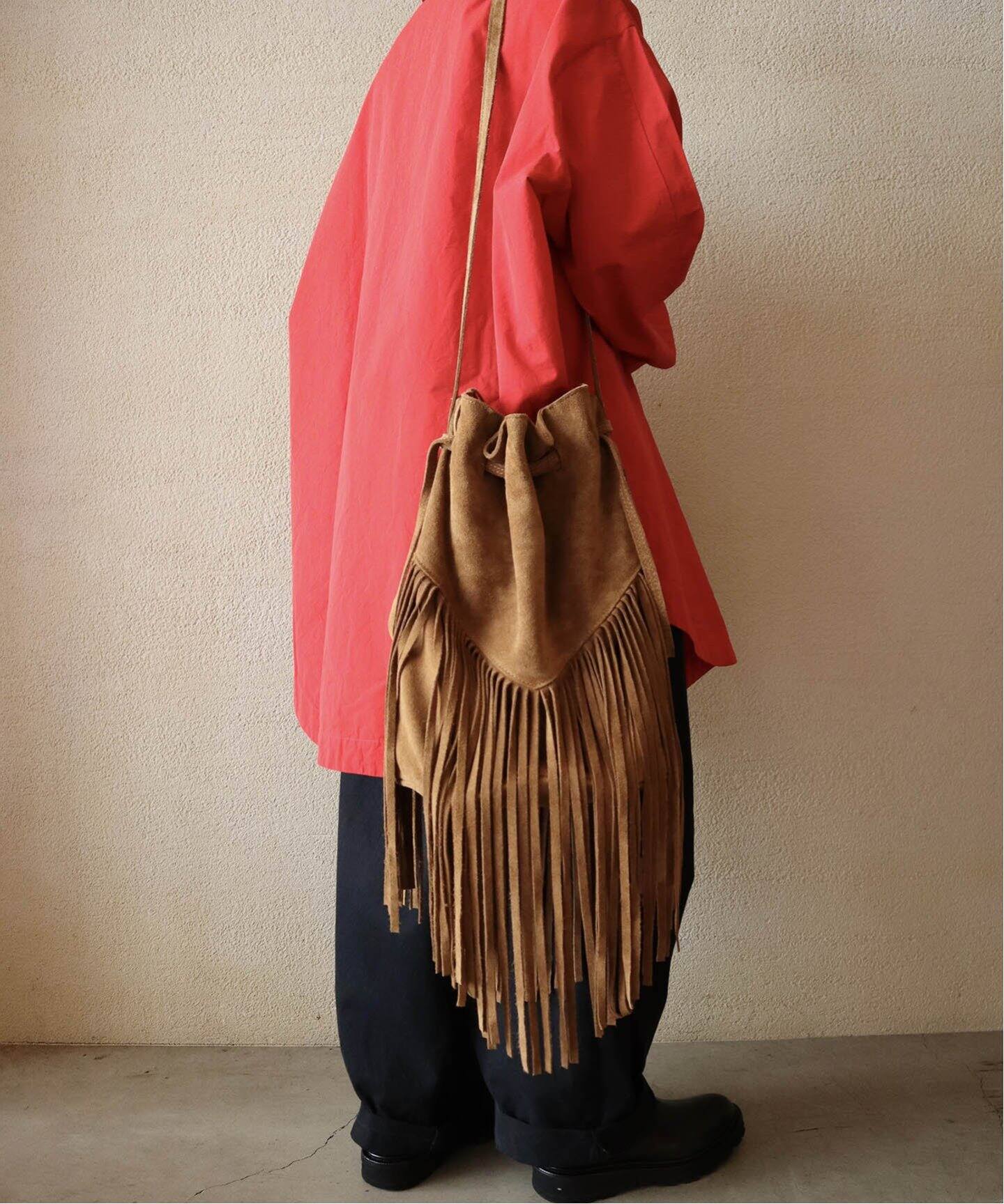 journal standard luxe BAG キャメル BHAG / バァッグ】 FRINGE LINING NATURALE（ショルダーバッグ