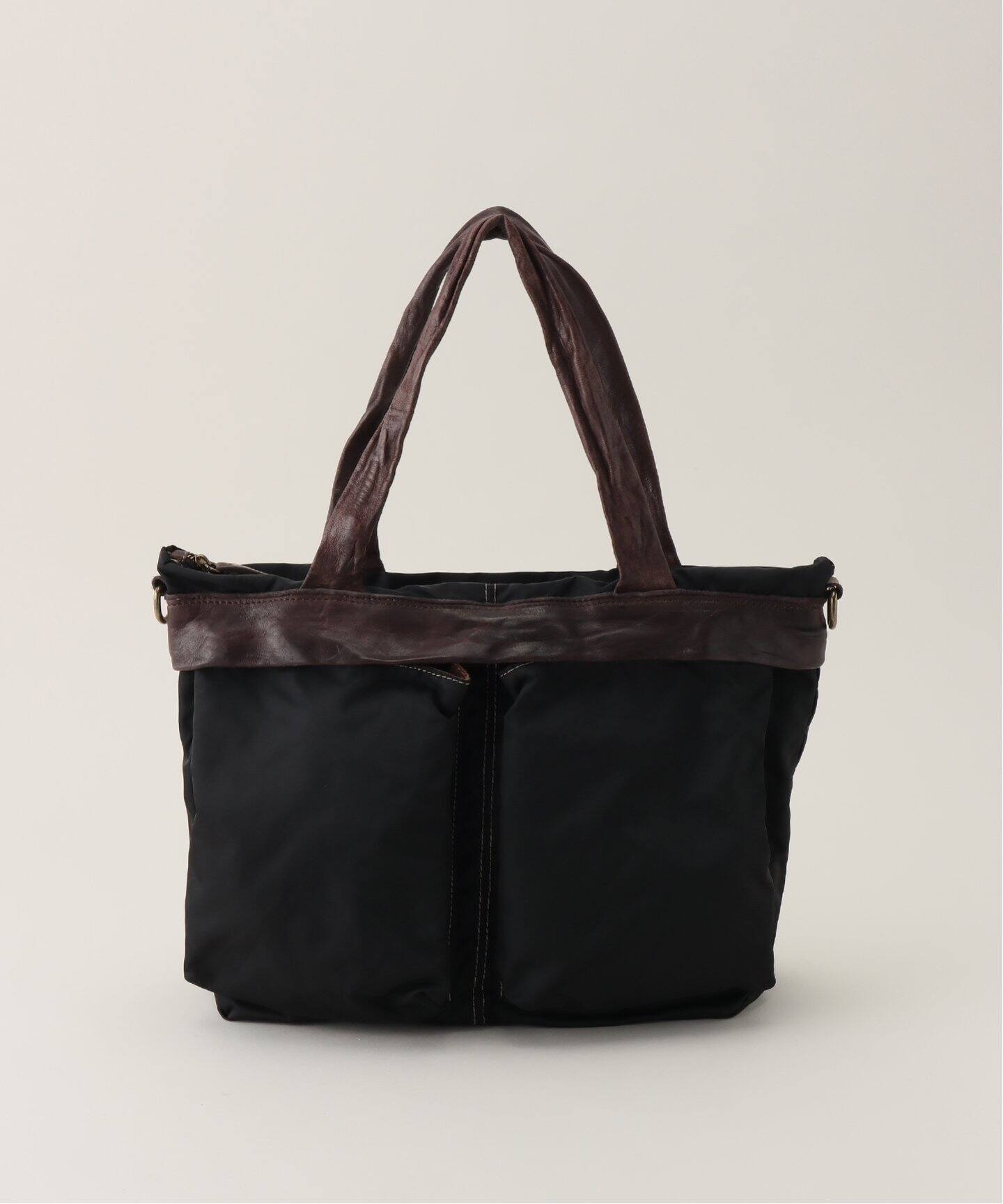 Alchimia / アルキミア】LEATHER*NYLON COMBI TOTE（トートバッグ 