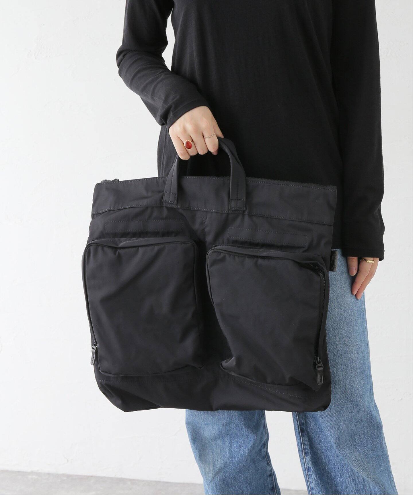 amiacalva /アミアカルヴァ】 GABARDINE HELMETBAG（ショルダーバッグ 